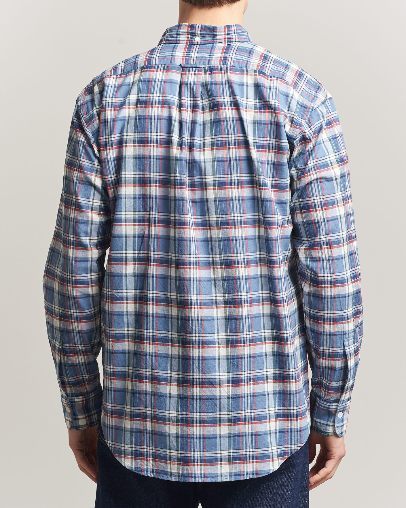 Heren | Overhemden | Kamakura Shirts | Vintage Ivy Button Down Shirt Blue Madras