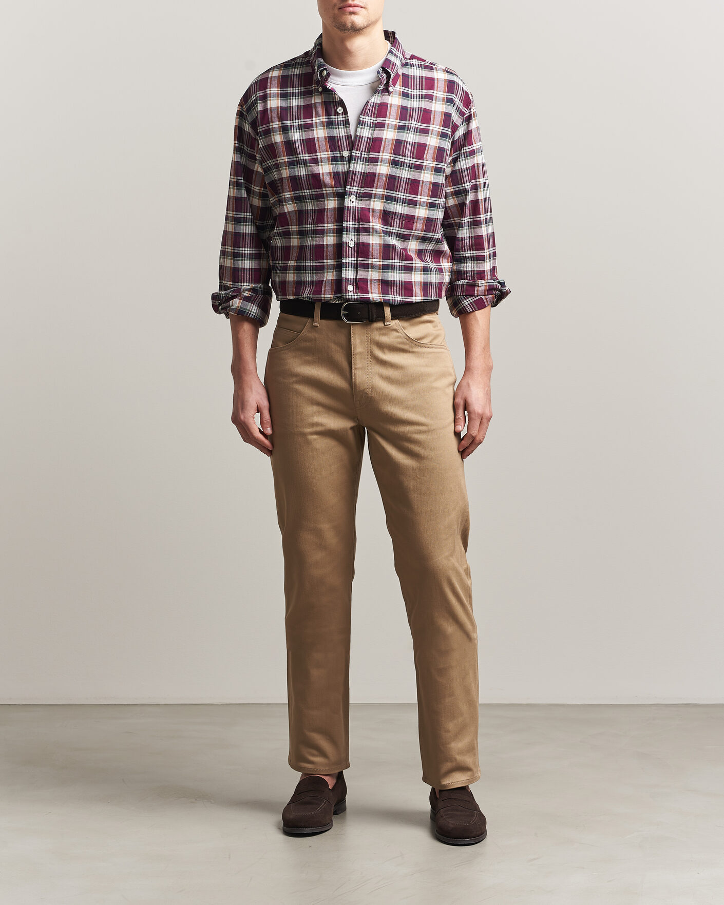Heren | Overhemden | Kamakura Shirts | Vintage Ivy Button Down Shirt Red Madras