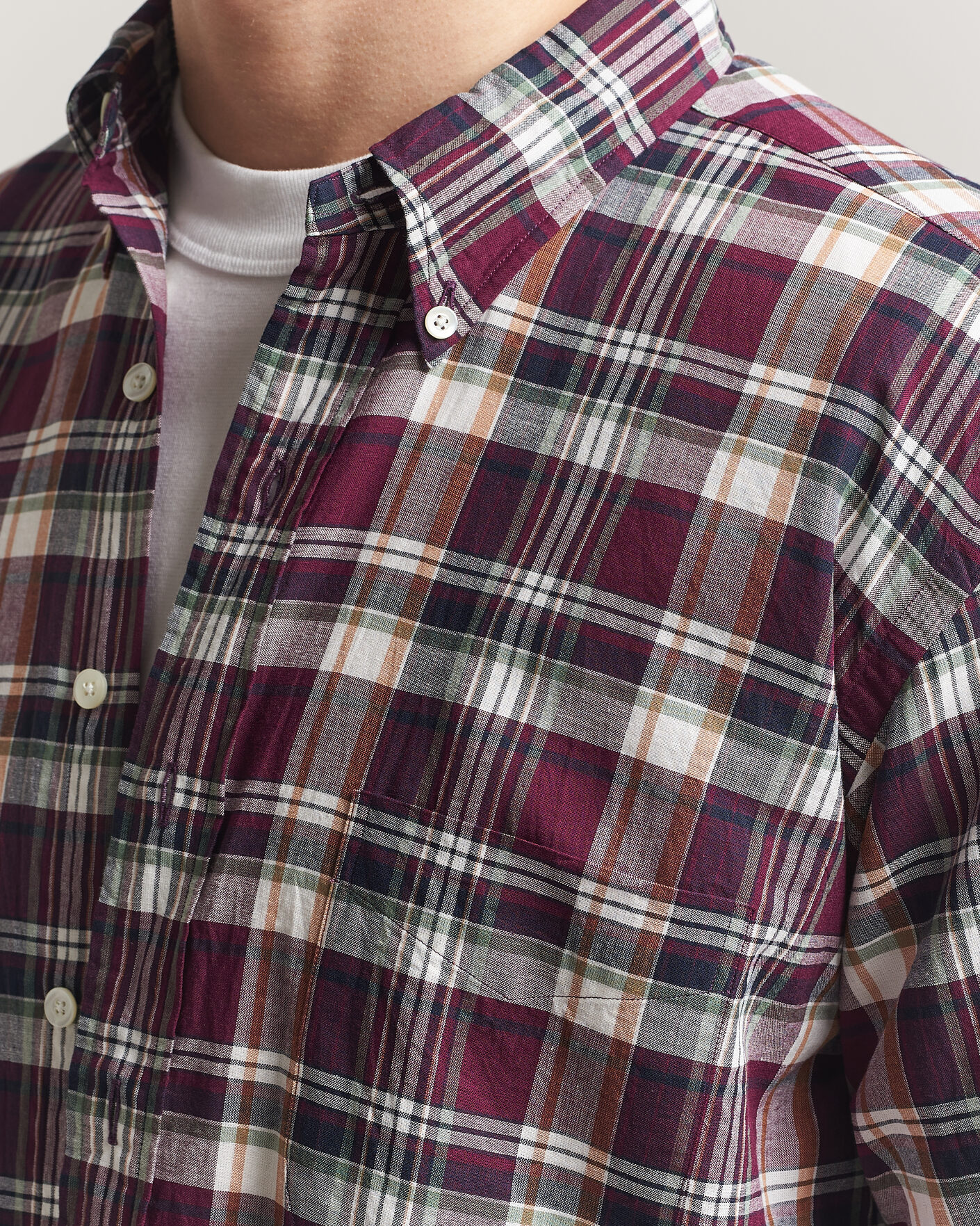 Heren | Overhemden | Kamakura Shirts | Vintage Ivy Button Down Shirt Red Madras