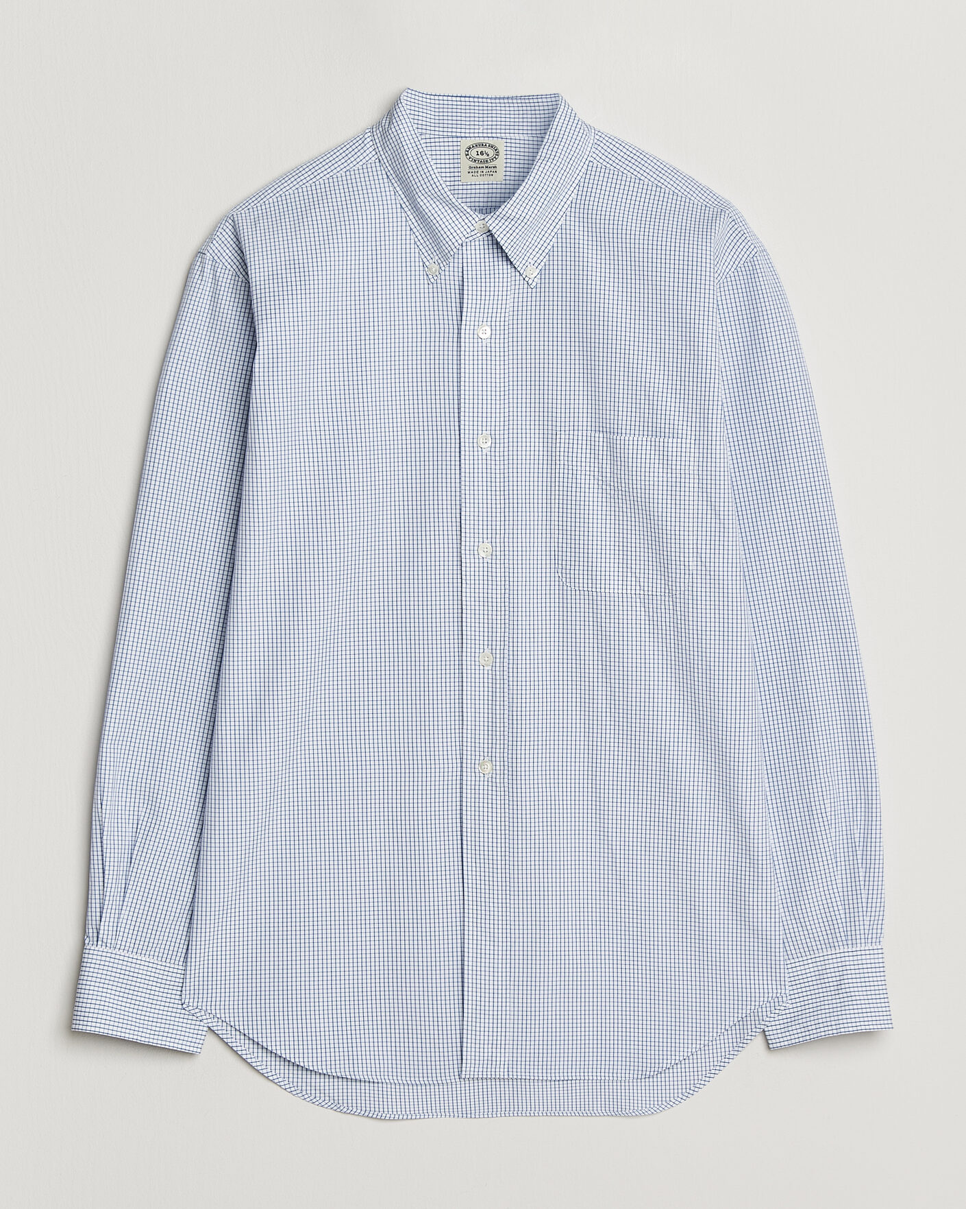 Heren | Overhemden | Kamakura Shirts | Vintage Ivy Button Down Shirt Blue Check