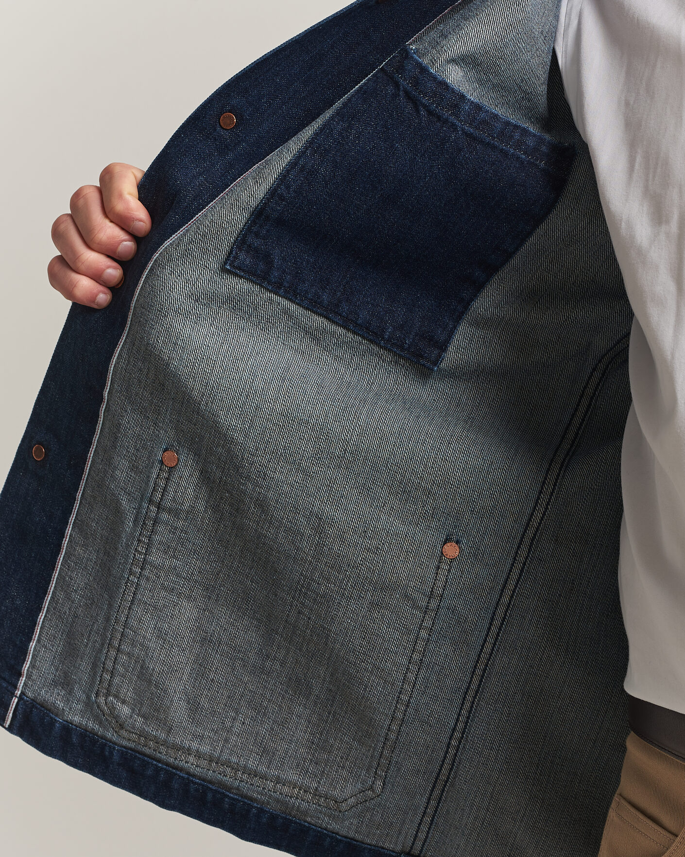 Heren | Jassen | Kamakura Shirts | French Work Jacket Dark Denim