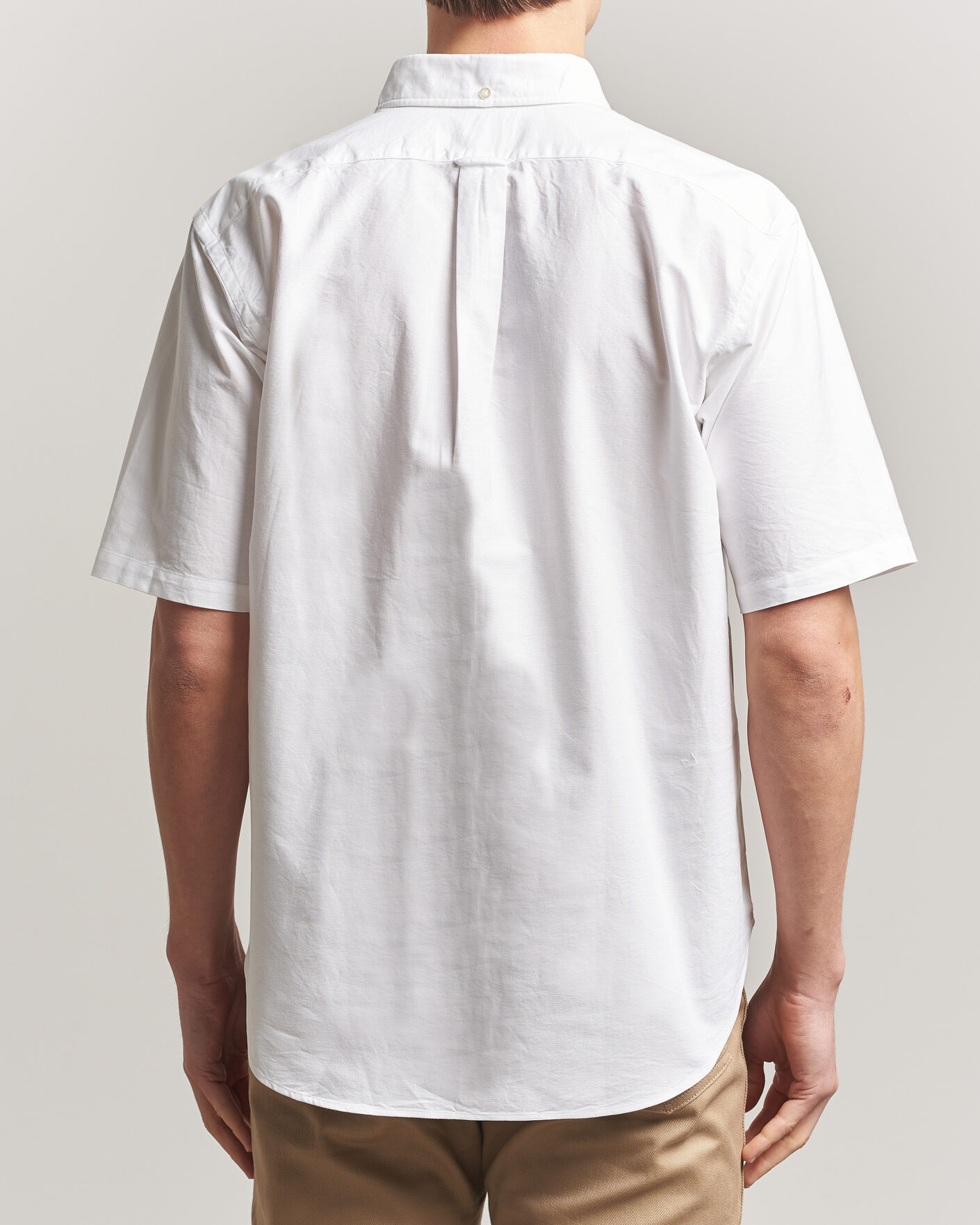 Heren | Overhemden | Kamakura Shirts | Vintage Ivy Half Sleeve Oxford Popover White