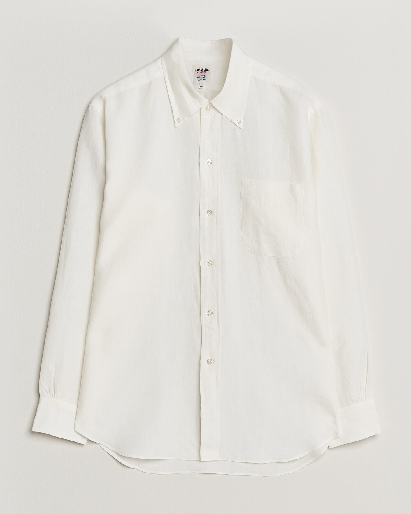 Heren | Overhemden | Kamakura Shirts | Linen Ametora Shirt White