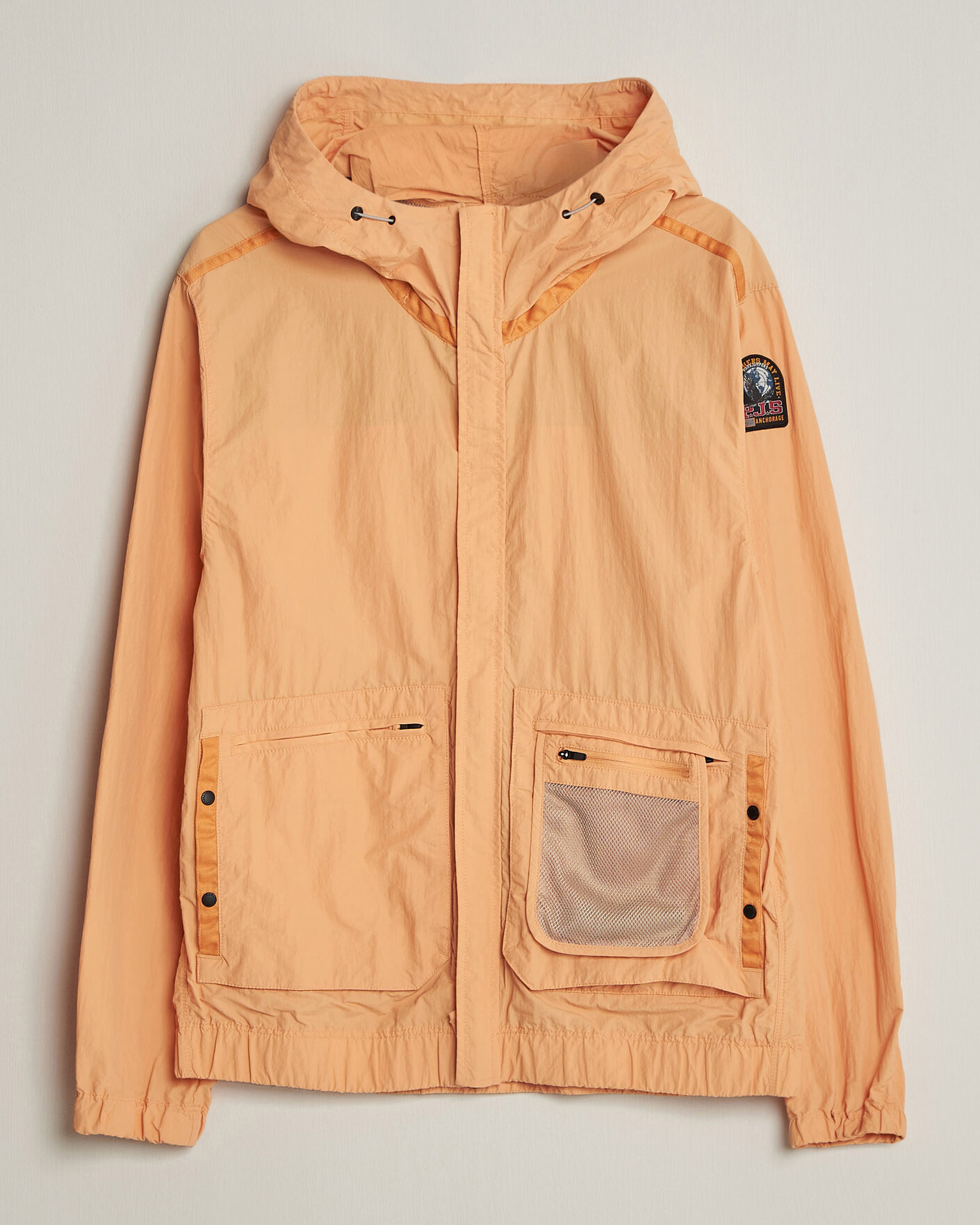 Heren | Jassen | Parajumpers | Rube Smash Peached Nylon Hooded Jacket Apricot Nectar