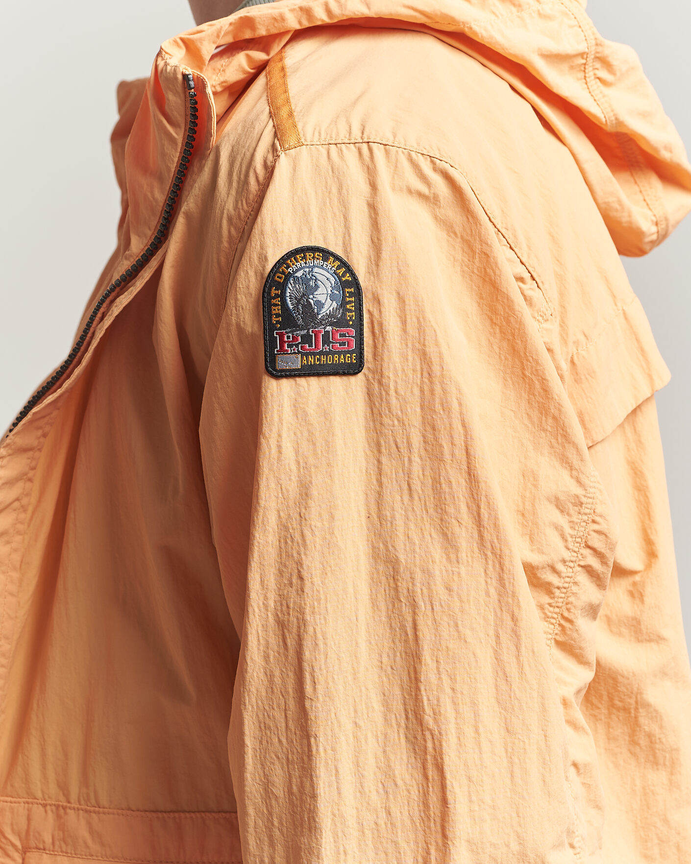 Heren | Jassen | Parajumpers | Rube Smash Peached Nylon Hooded Jacket Apricot Nectar