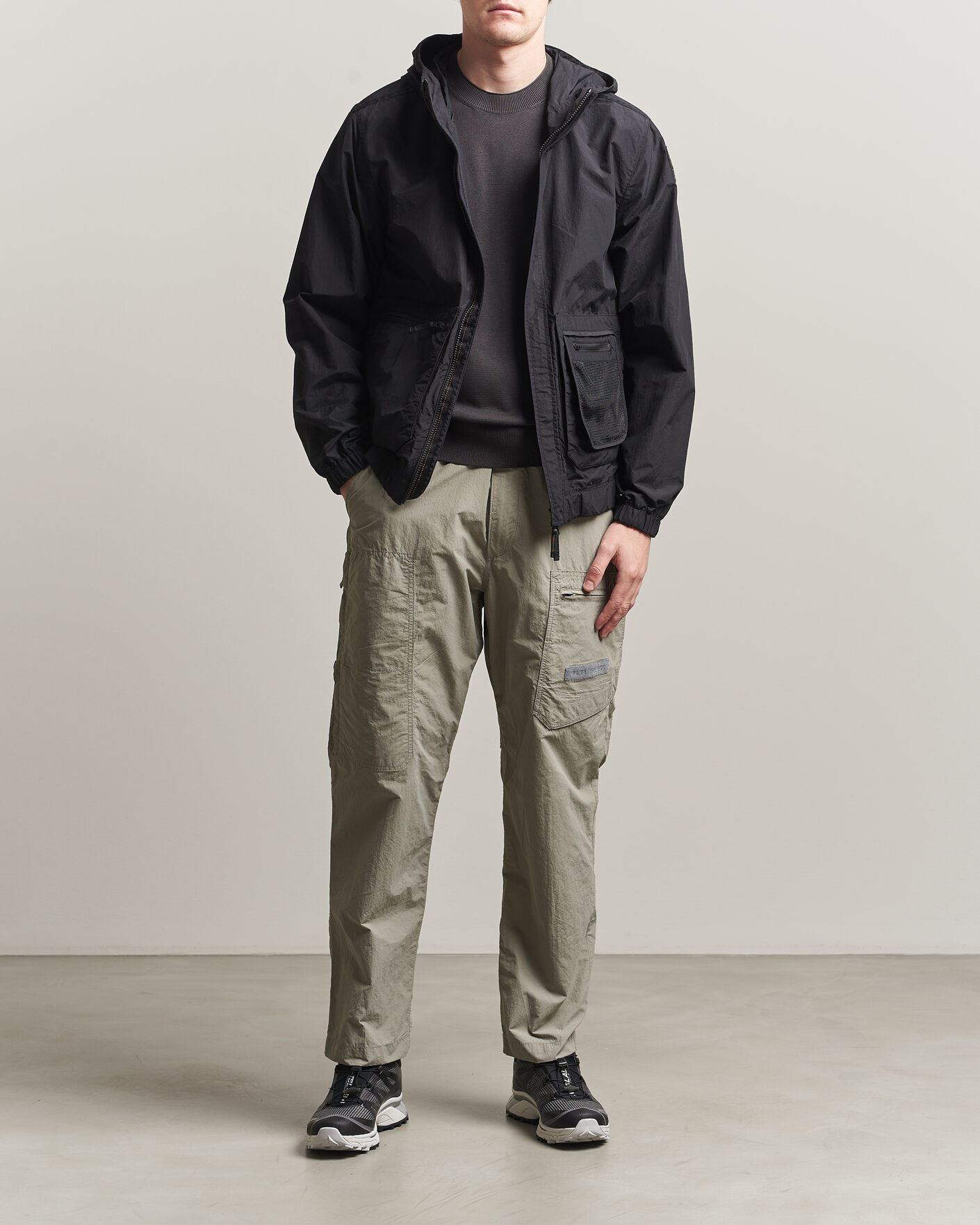 Heren | Jassen | Parajumpers | Rube Smash Peached Nylon Hooded Jacket Black