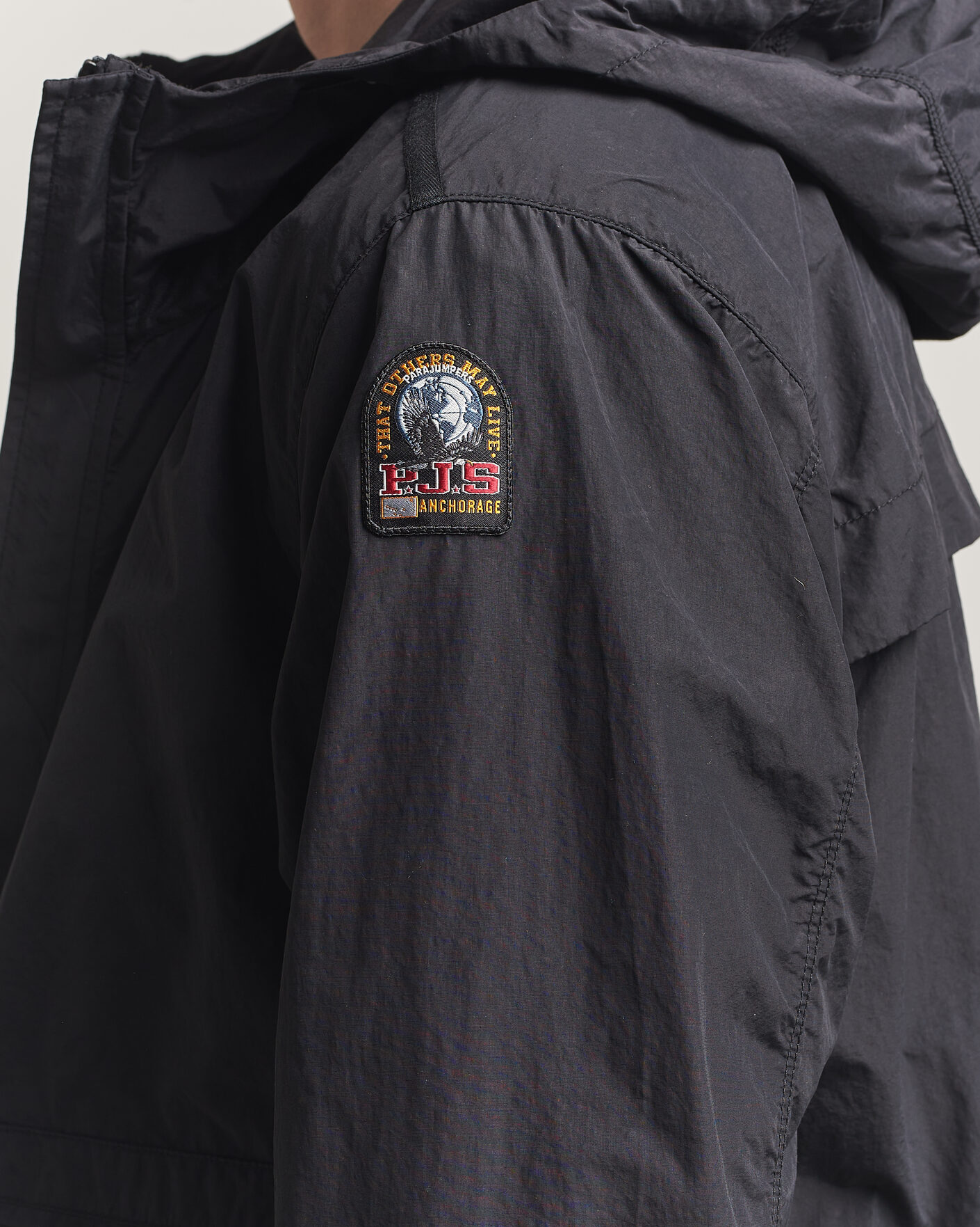Heren | Jassen | Parajumpers | Rube Smash Peached Nylon Hooded Jacket Black