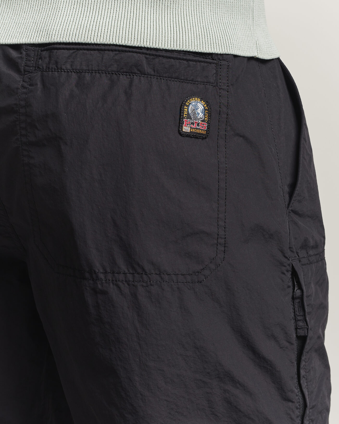 Heren | Broeken | Parajumpers | Lovel Smash Peached Nylon Pants Black