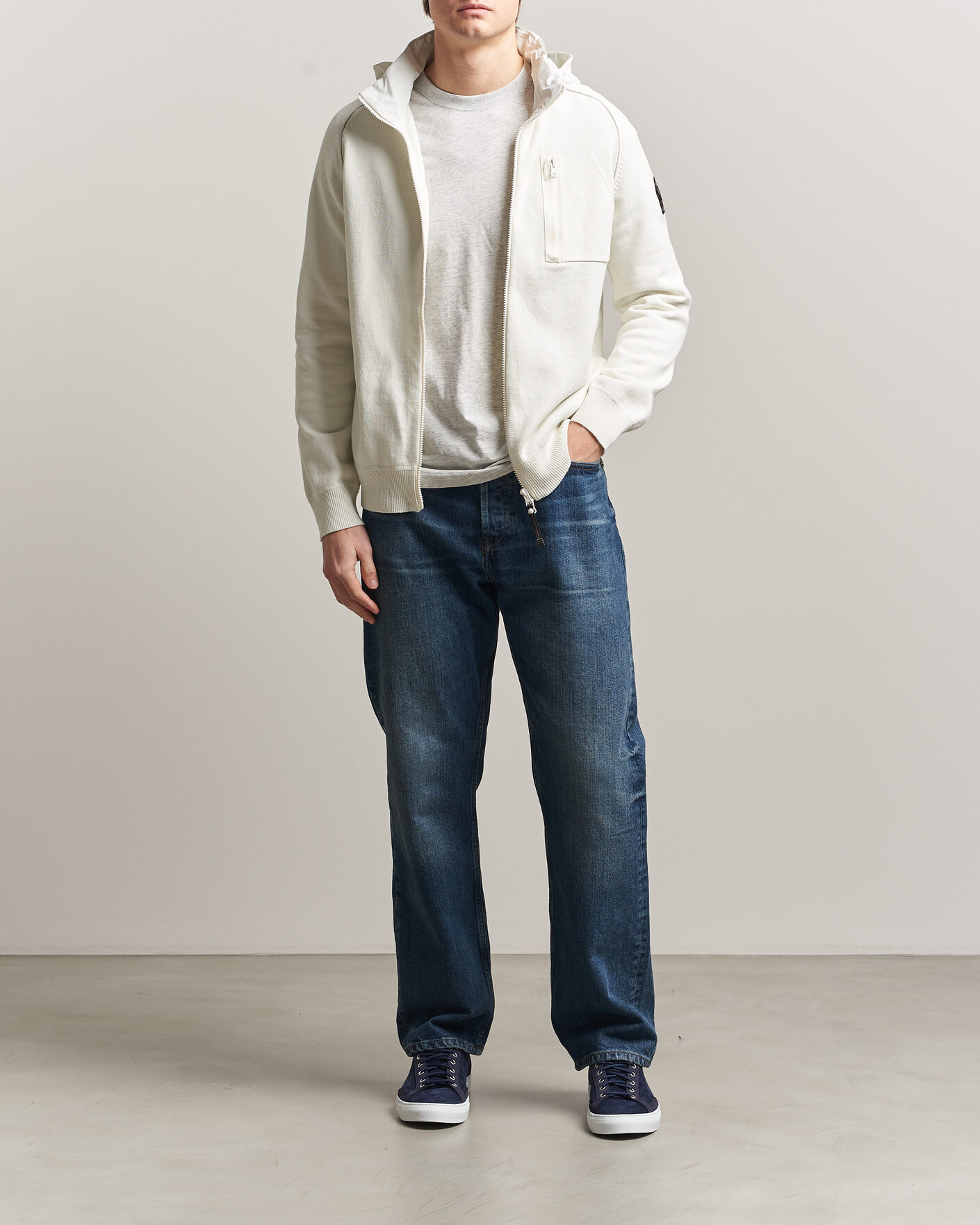 Heren | Jassen | Parajumpers | Bargany Rescue Knitted Hybrid Jacket Star White