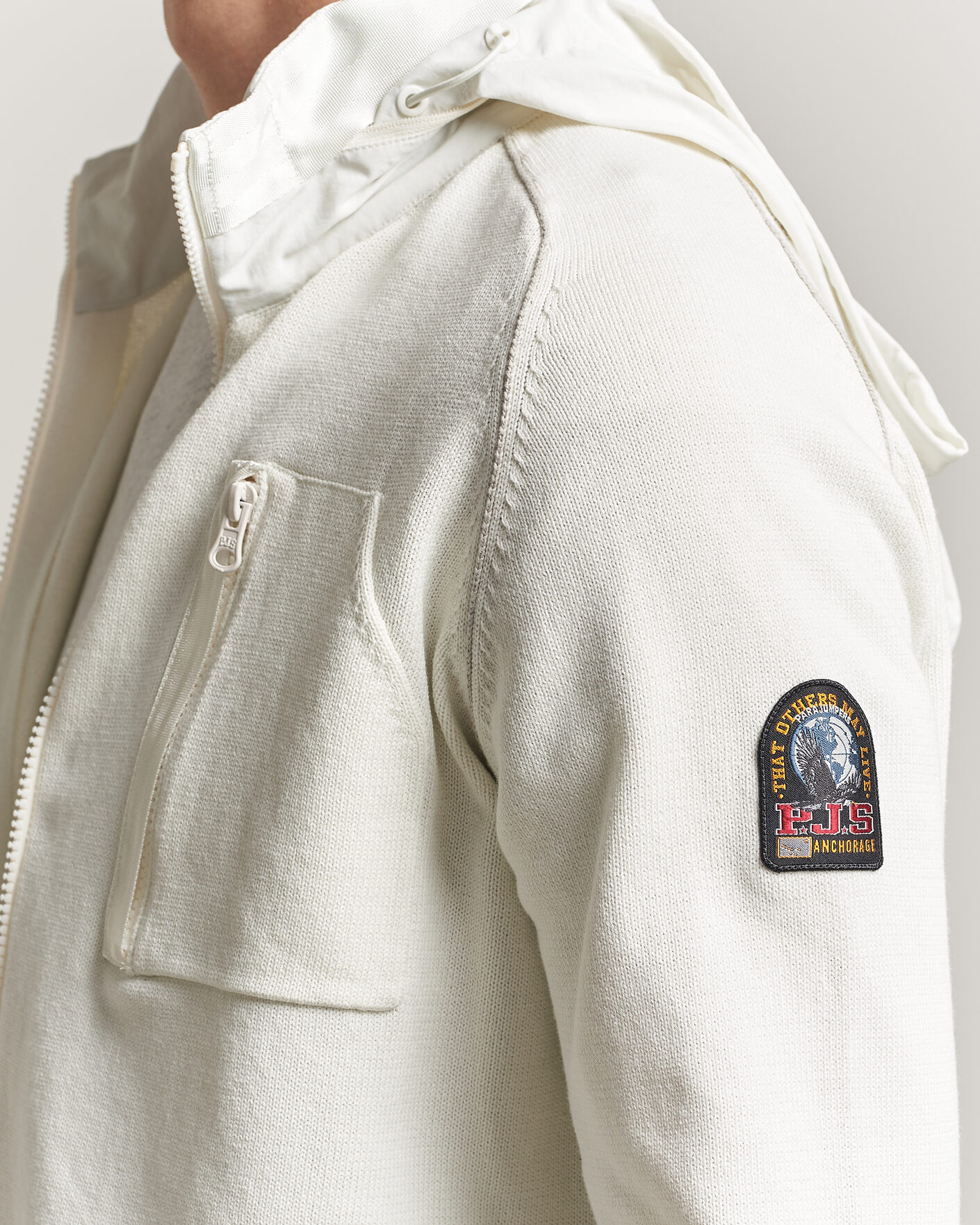 Heren | Jassen | Parajumpers | Bargany Rescue Knitted Hybrid Jacket Star White