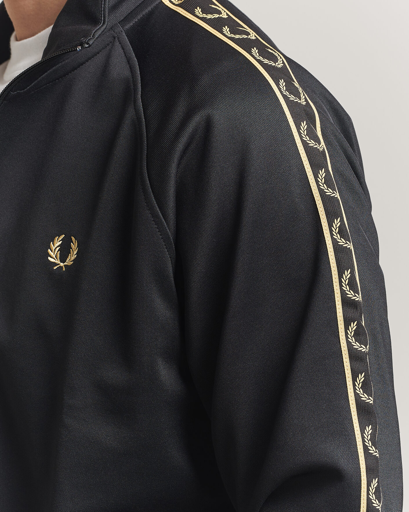 Heren | Truien | Fred Perry | Taped Track Jacket Black