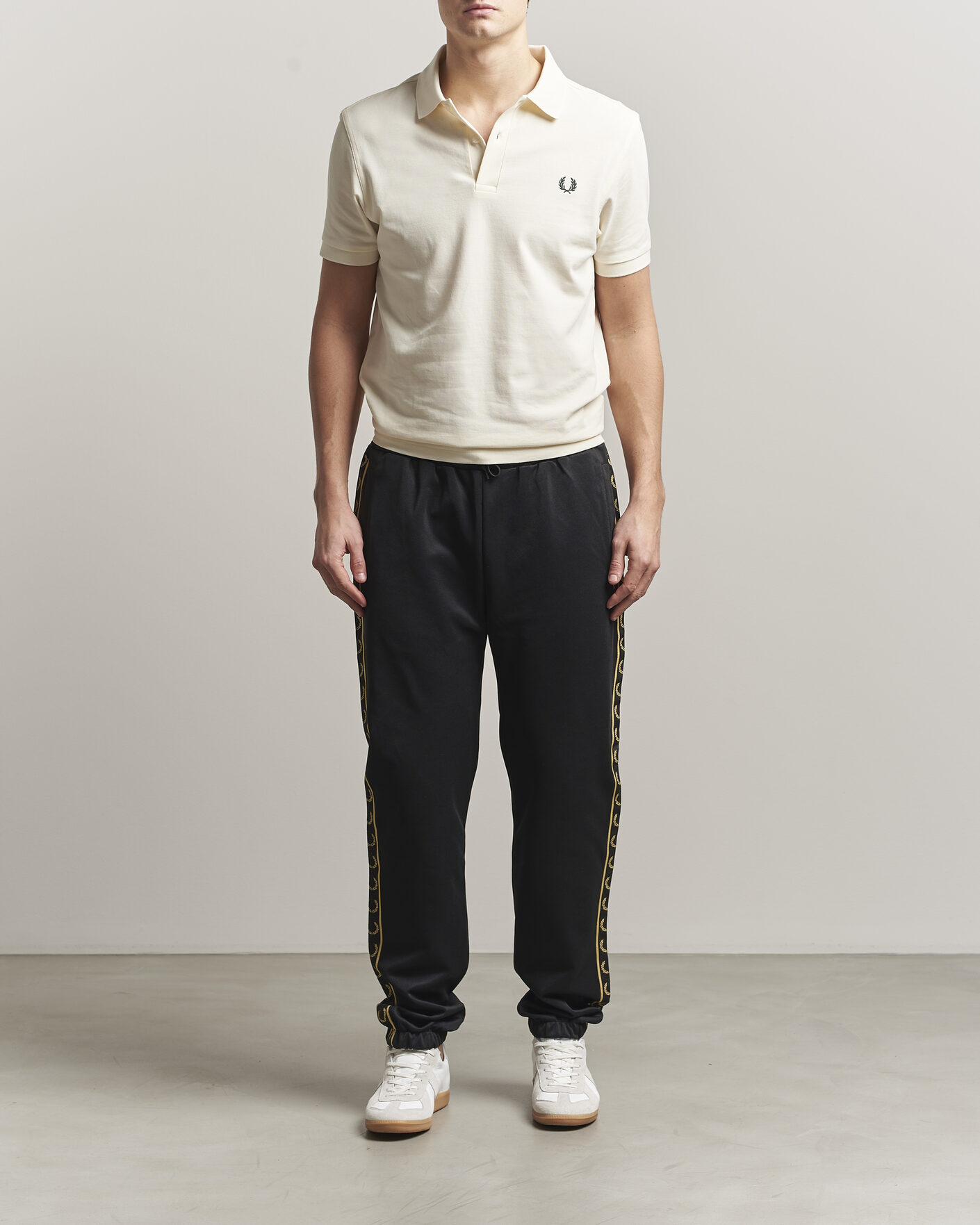 Heren | Broeken | Fred Perry | Taped Track Pants Black