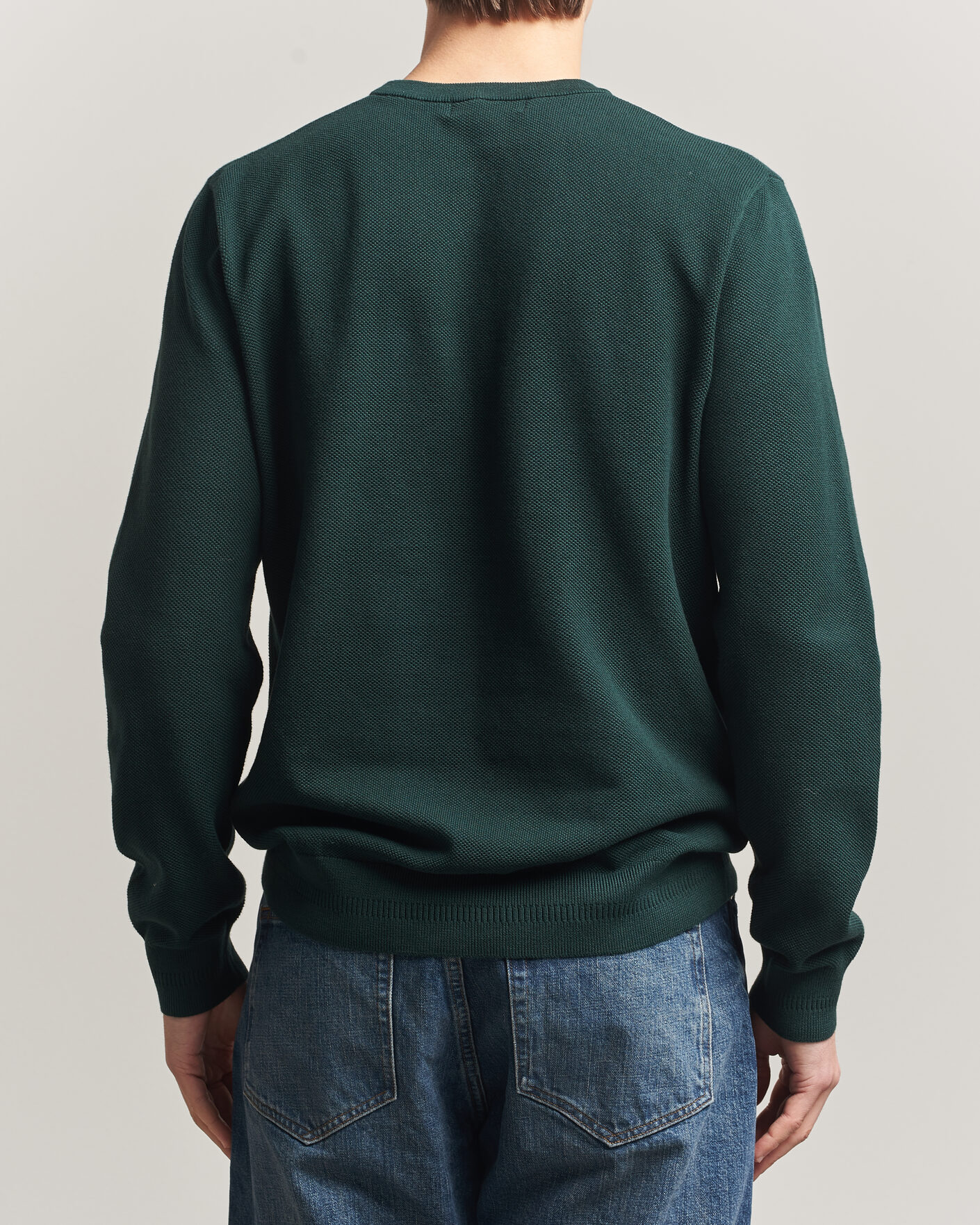 Heren | Truien | Fred Perry | Piqué Stitched Sweater Grassroots Green