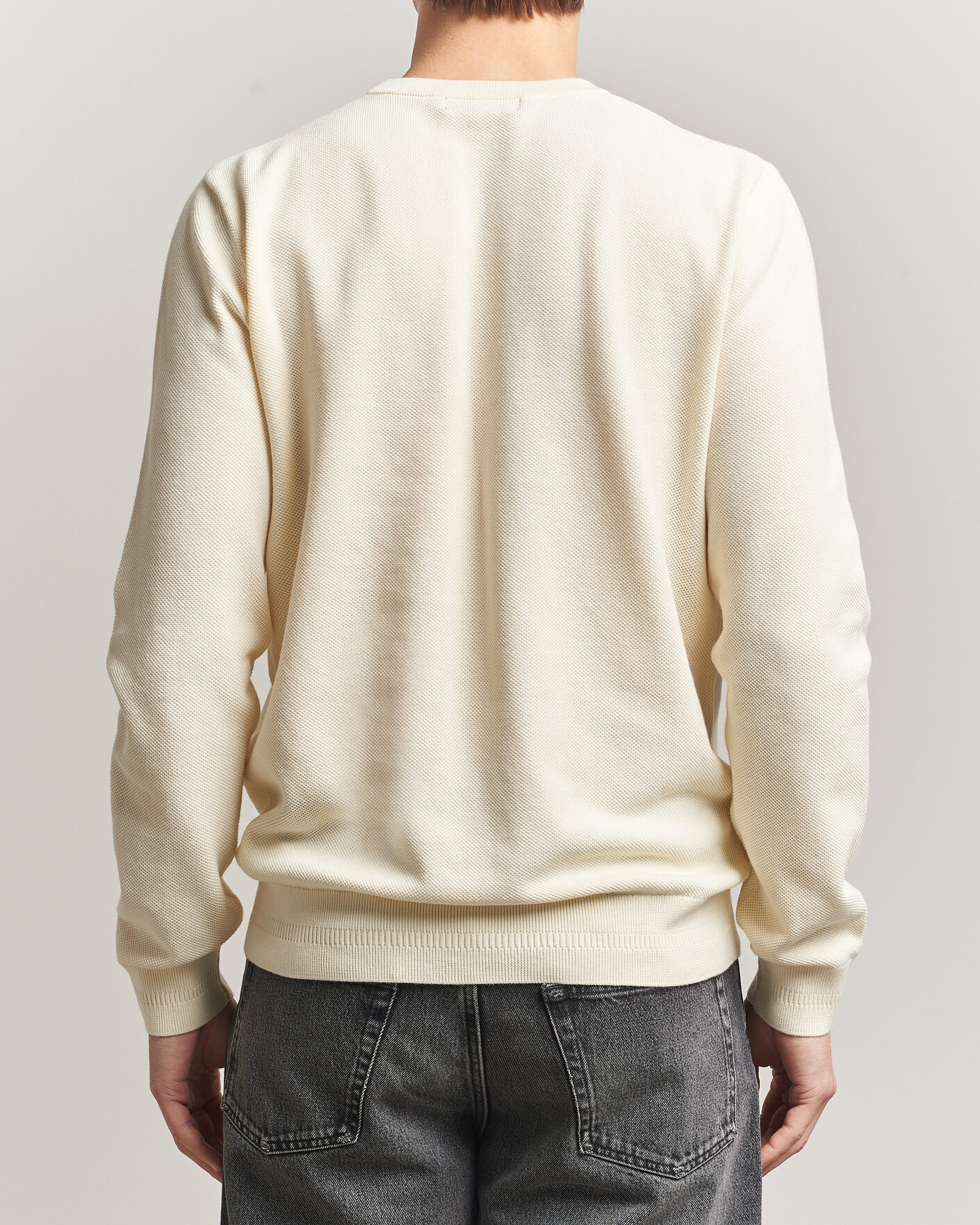 Heren | Truien | Fred Perry | Piqué Stitched Sweater Ecru