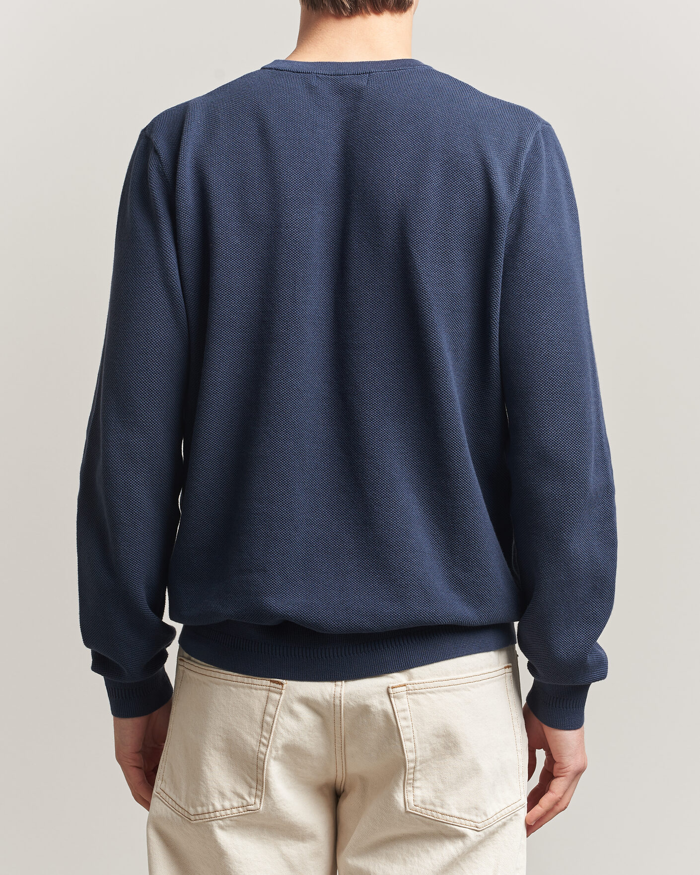 Heren | Truien | Fred Perry | Piqué Stitched Sweater Dark Airforce