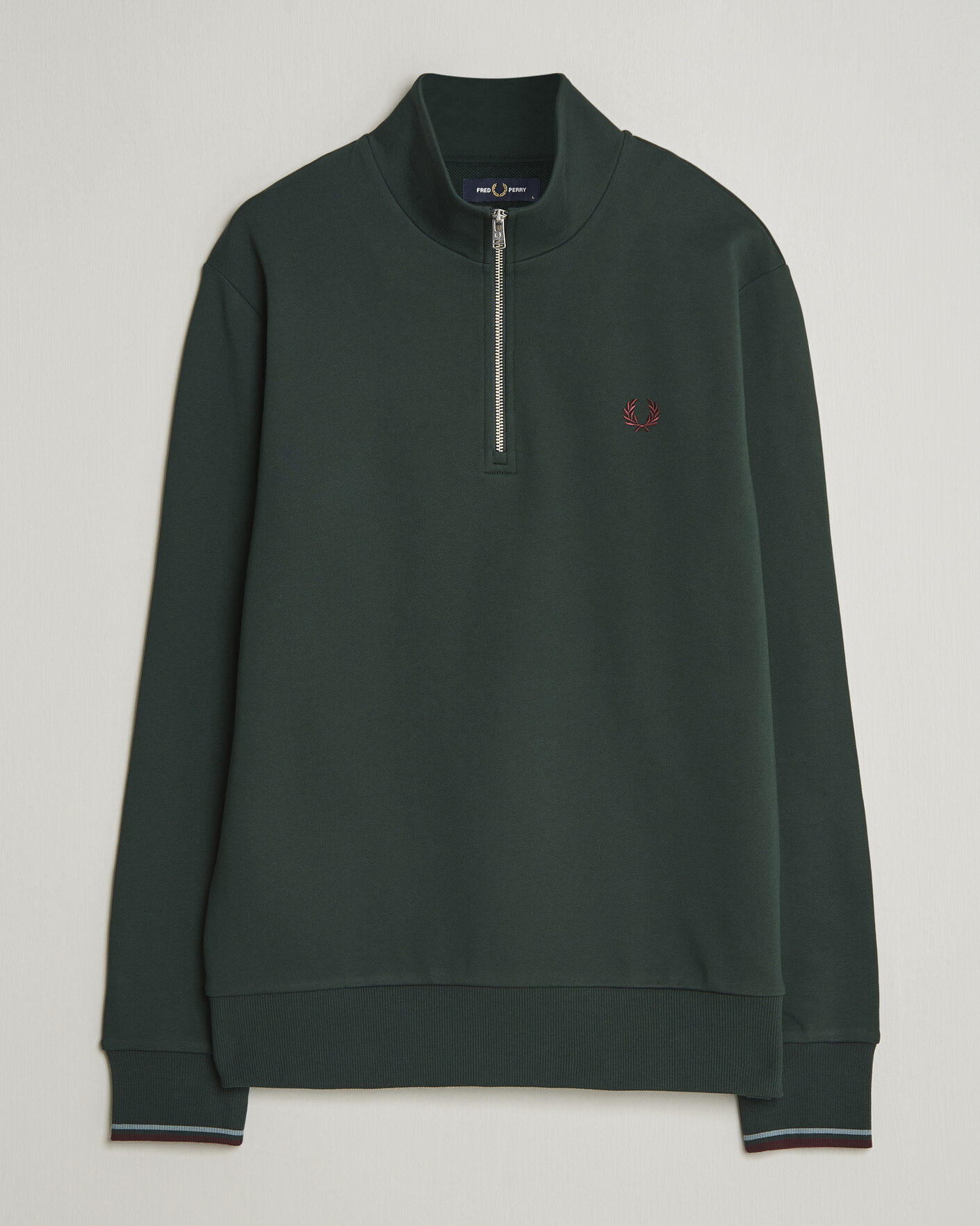 Heren | Truien | Fred Perry | Half Zip Sweatshirt Grassroots Green