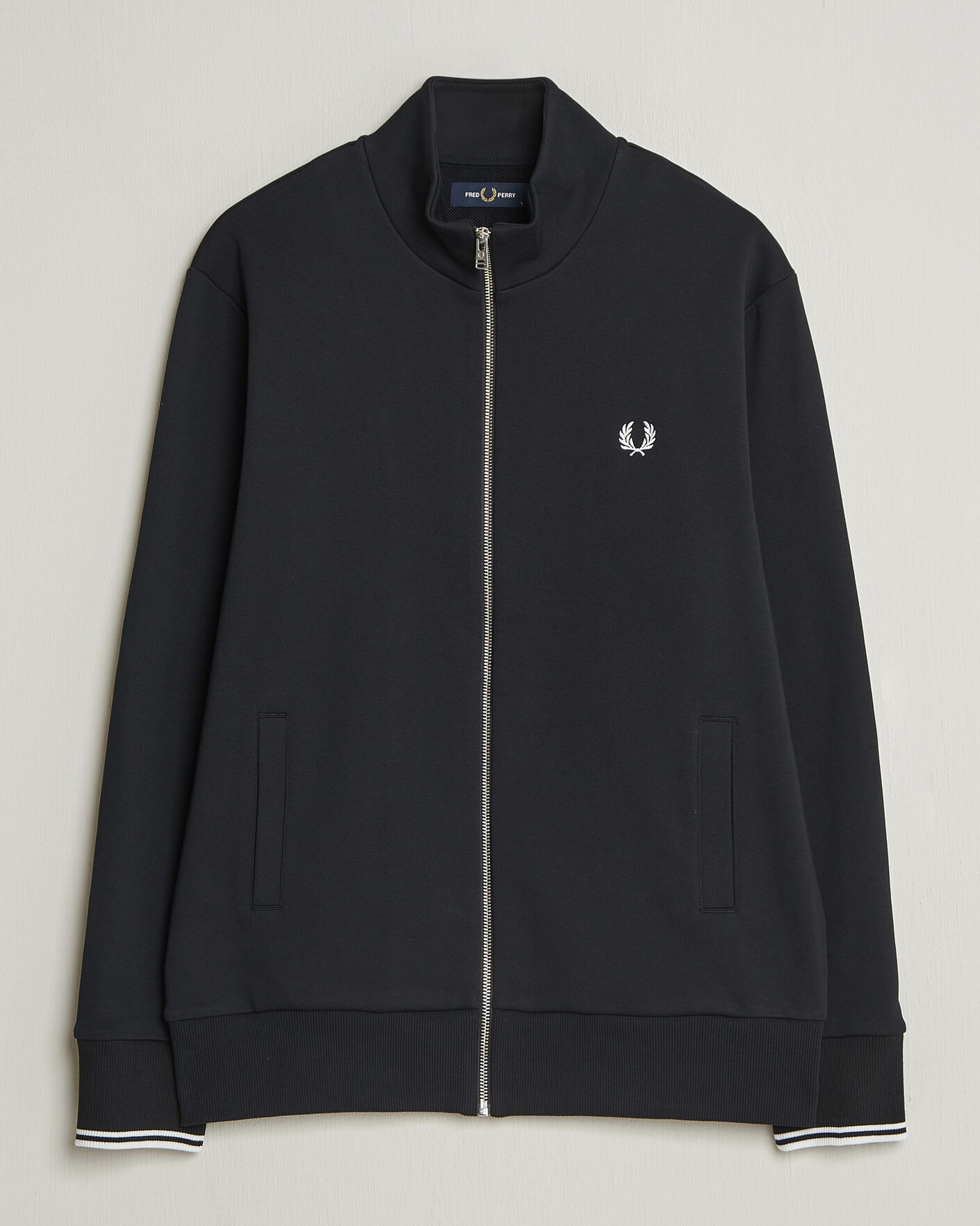 Heren | Truien | Fred Perry | Full Zip Sweatshirt Black