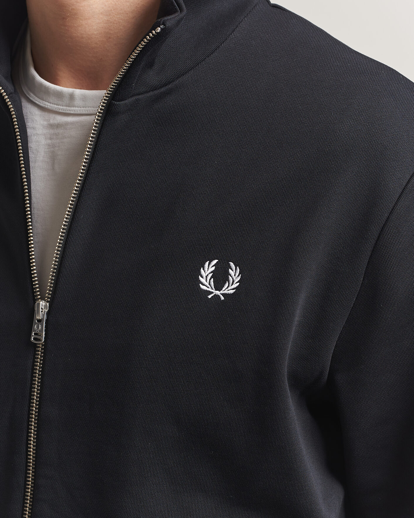 Heren | Truien | Fred Perry | Full Zip Sweatshirt Black