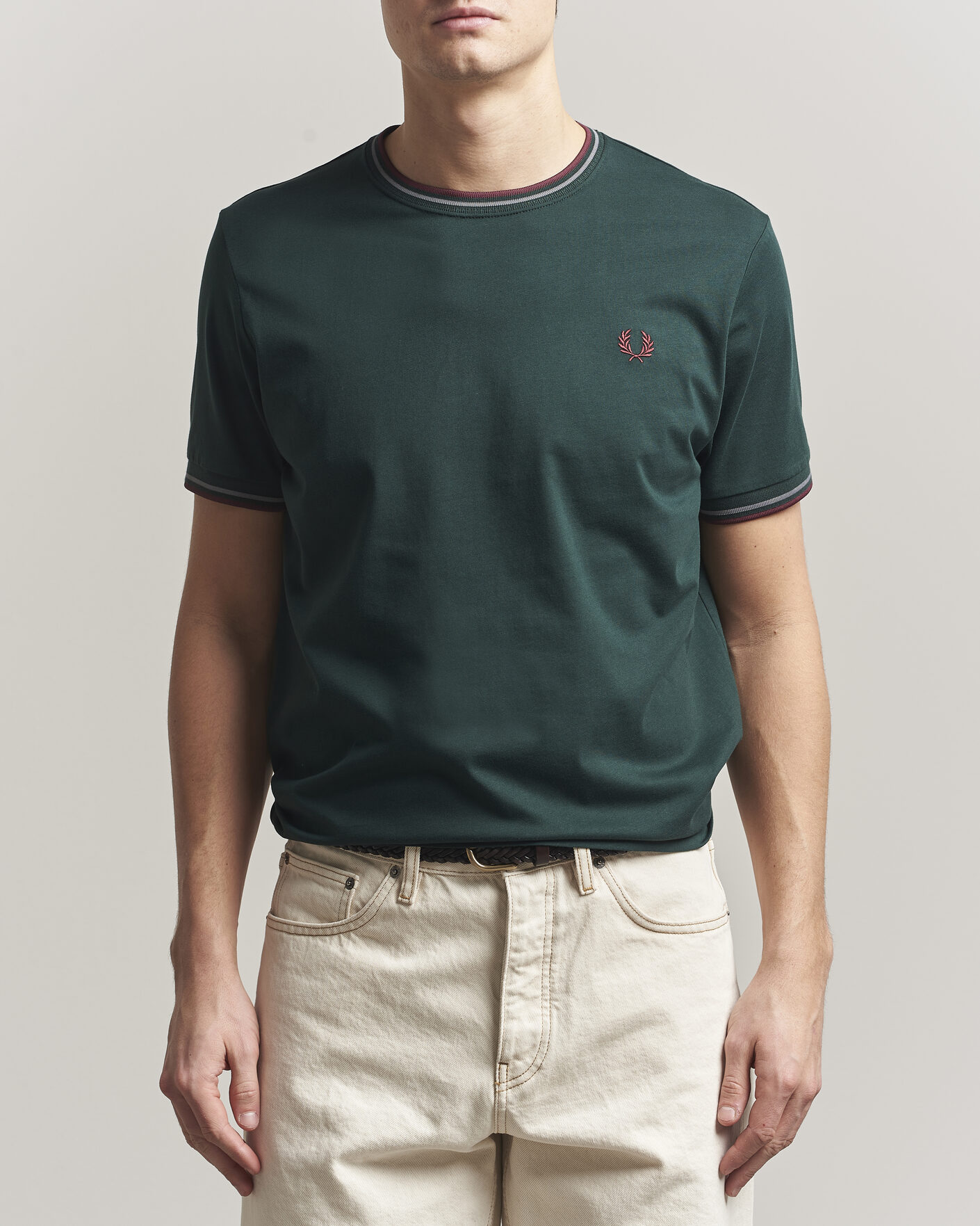 Heren | T-shirts | Fred Perry | Twin Tipped T-Shirt Grassroots Green