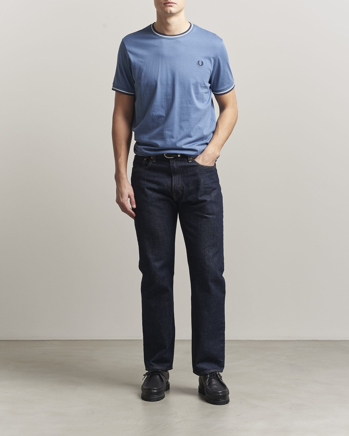 Heren | T-shirts | Fred Perry | Twin Tipped T-Shirt Ace Blue