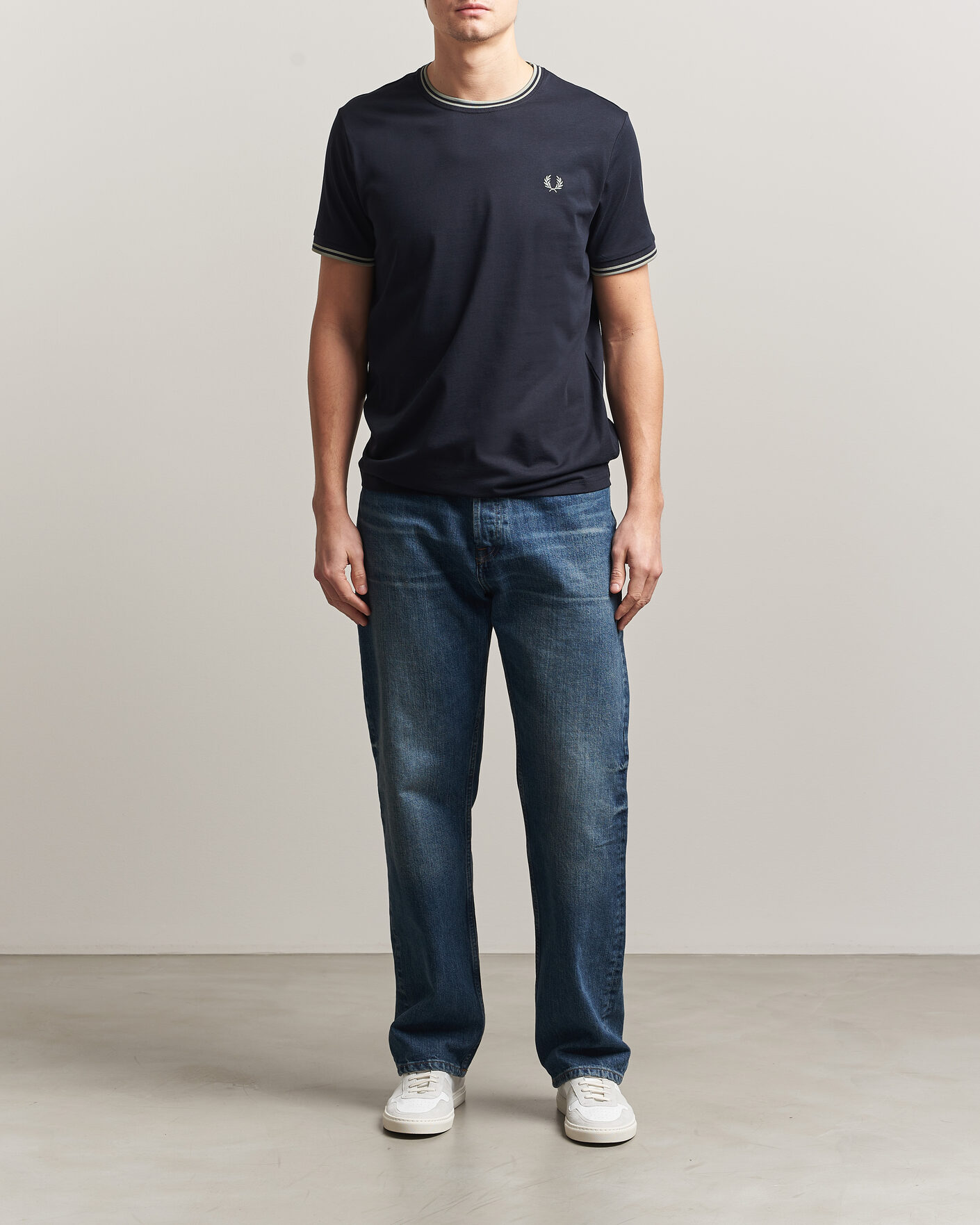 Heren | T-shirts | Fred Perry | Twin Tipped T-Shirt Navy
