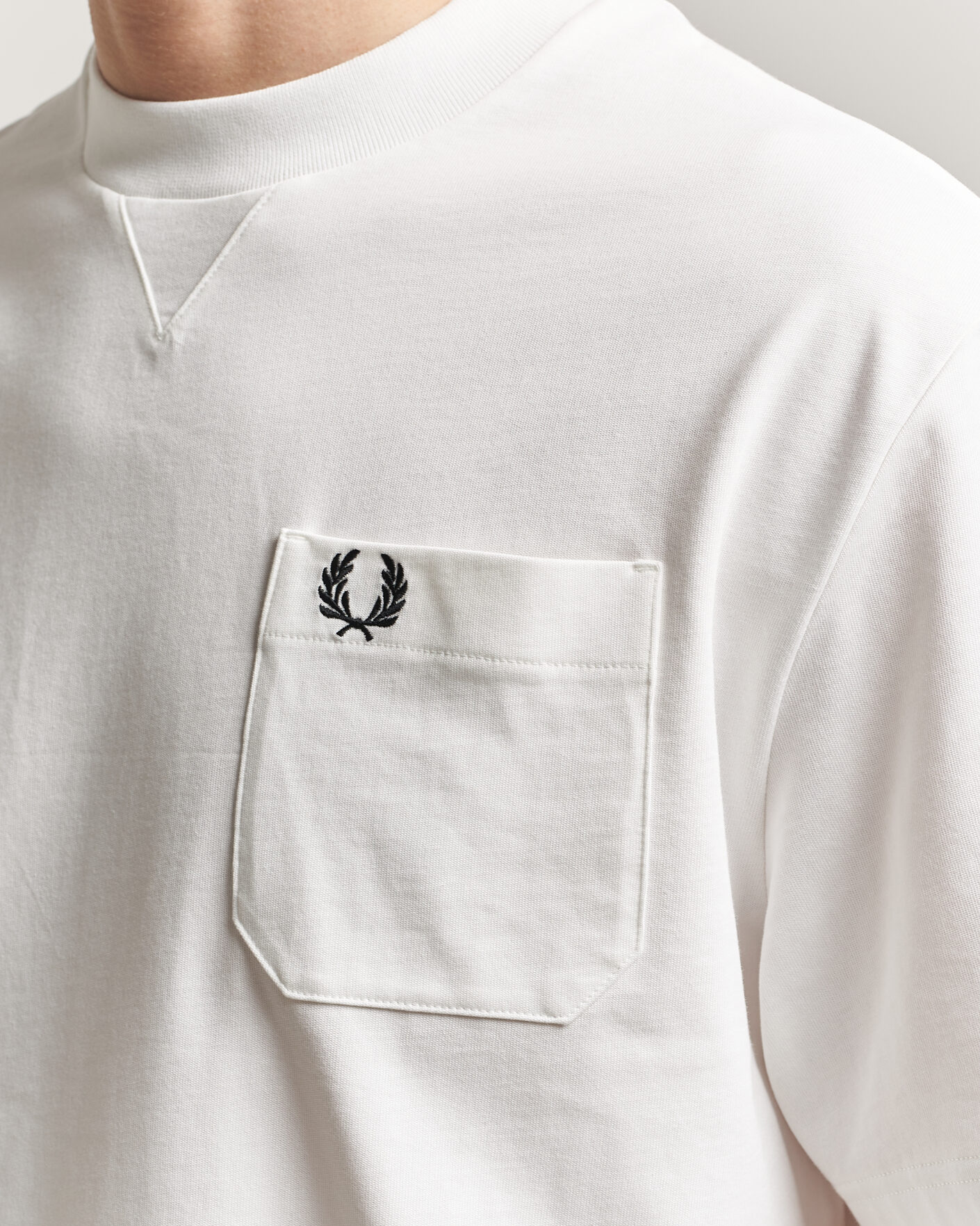 Heren | T-shirts | Fred Perry | Heavy Pocket T-Shirt Snow White