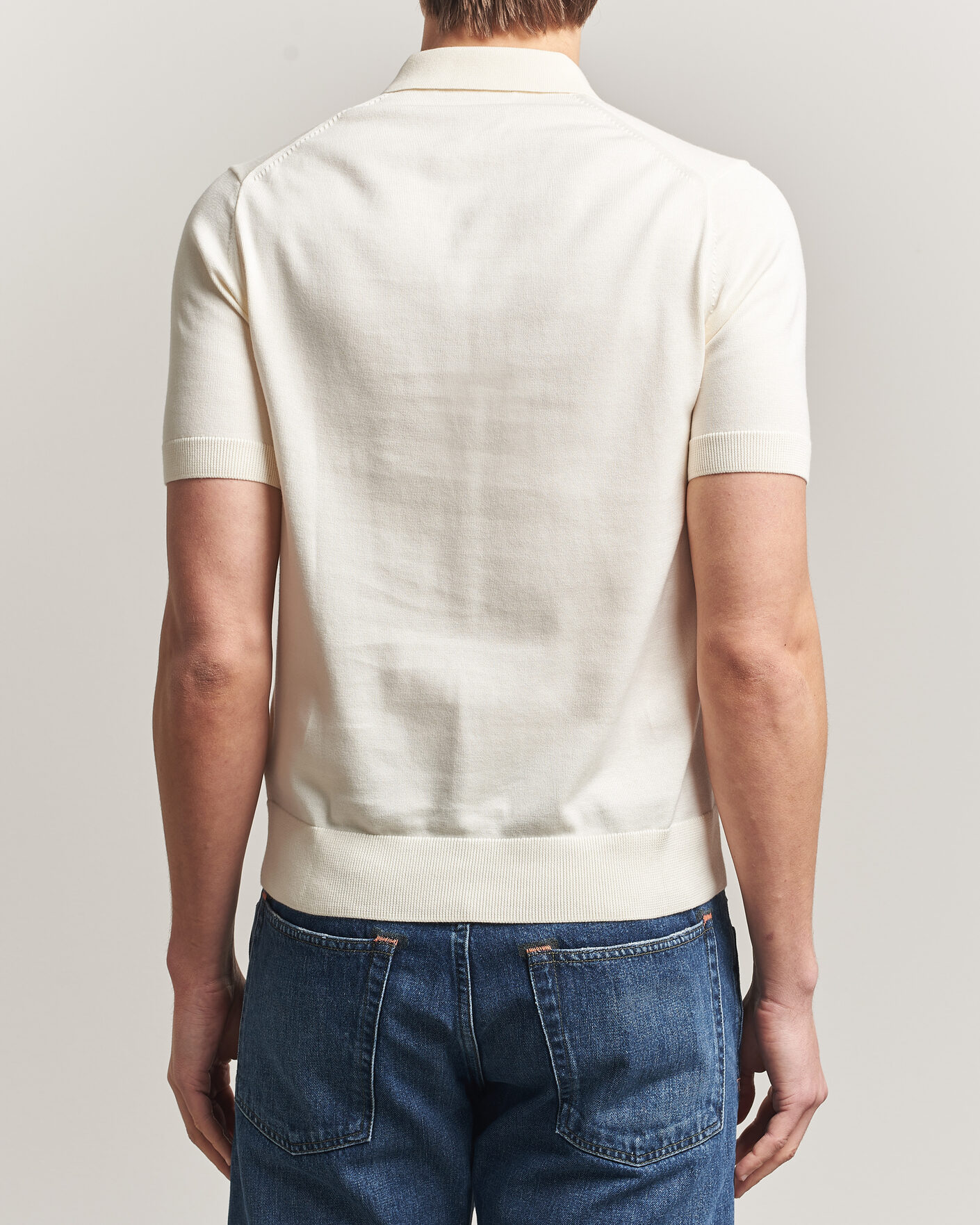 Heren | Polo's | Fred Perry | Cotton Knitted Polo Ecru