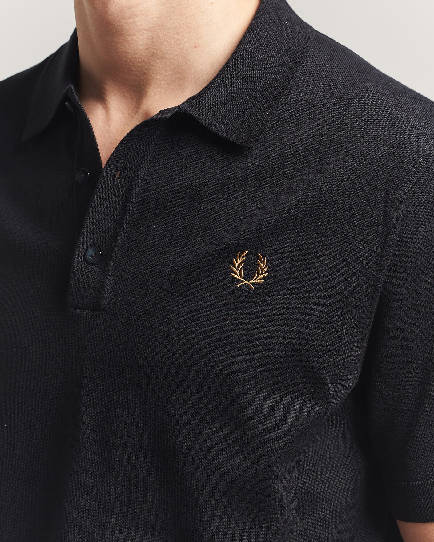 Heren | Polo's | Fred Perry | Cotton Knitted Polo Black