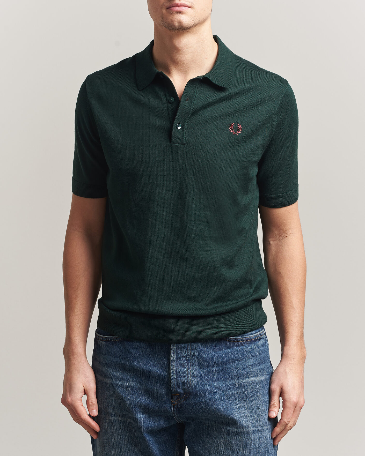 Heren | Polo's | Fred Perry | Cotton Knitted Polo Grassroots Green