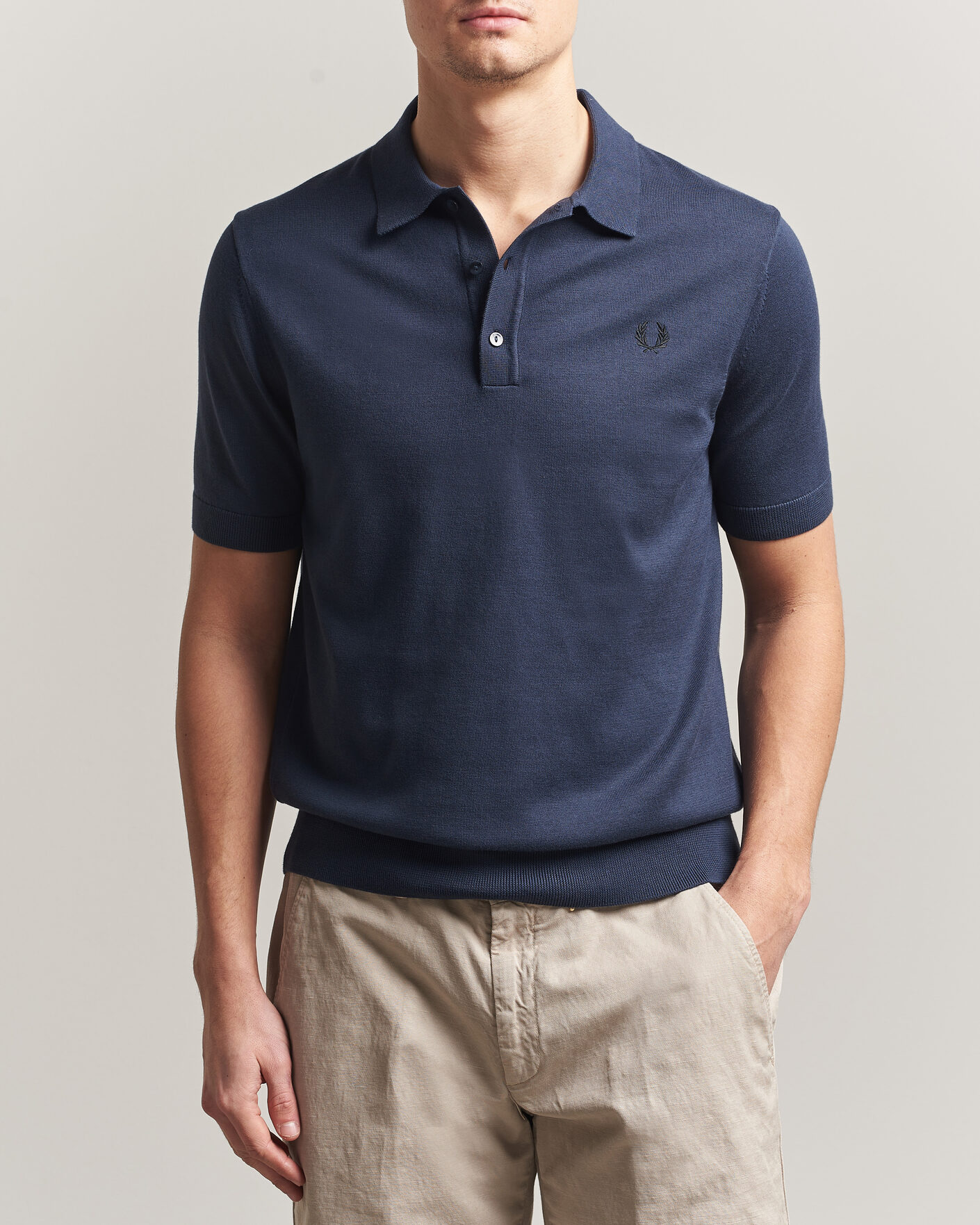 Heren | Polo's | Fred Perry | Cotton Knitted Polo Dark Airforce