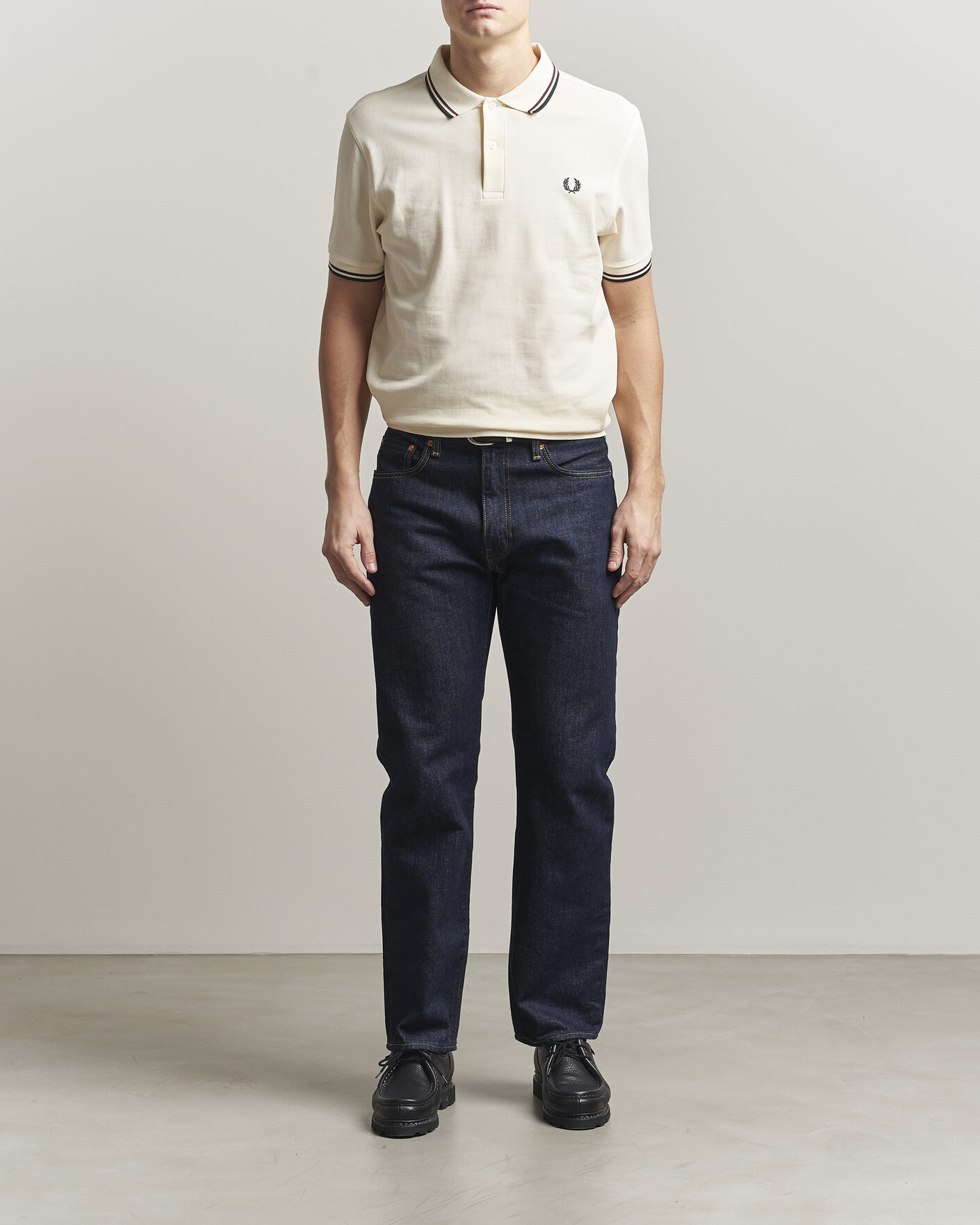 Heren | Polo's | Fred Perry | Twin Tipped Polo Shirt Ecru