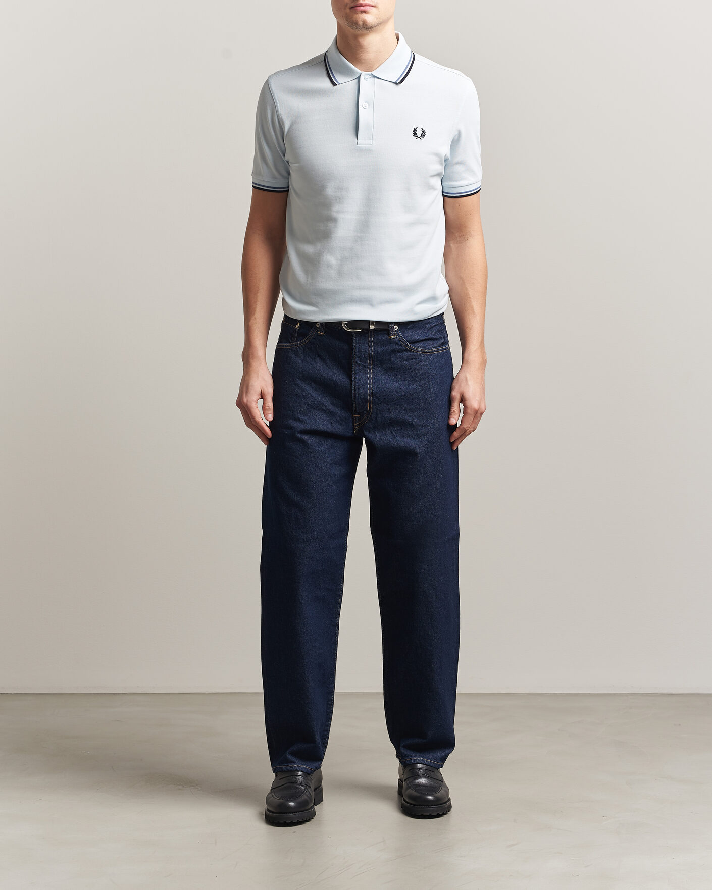 Heren | Polo's | Fred Perry | Twin Tipped Polo Shirt Light Ice