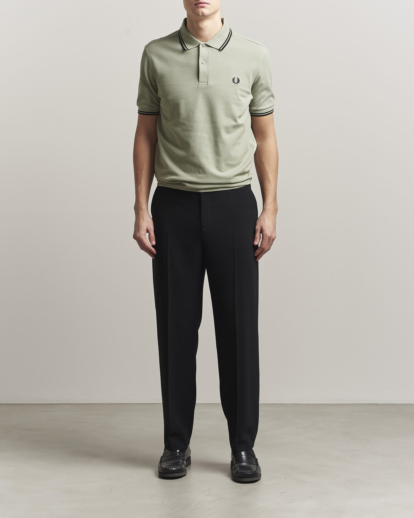 Heren | Polo's | Fred Perry | Twin Tipped Polo Shirt Seagrass Green