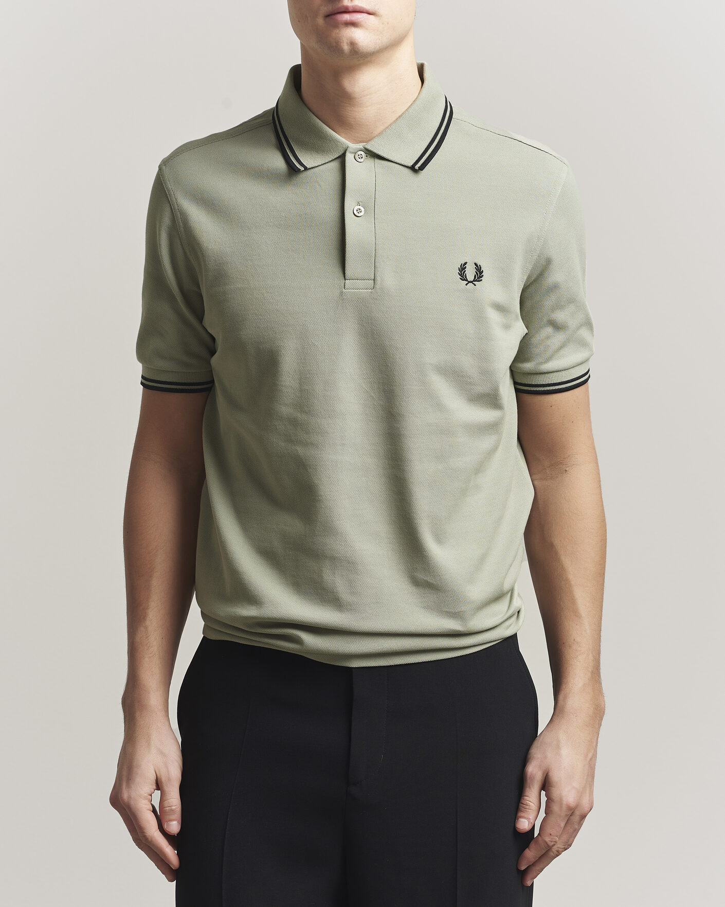 Heren | Polo's | Fred Perry | Twin Tipped Polo Shirt Seagrass Green