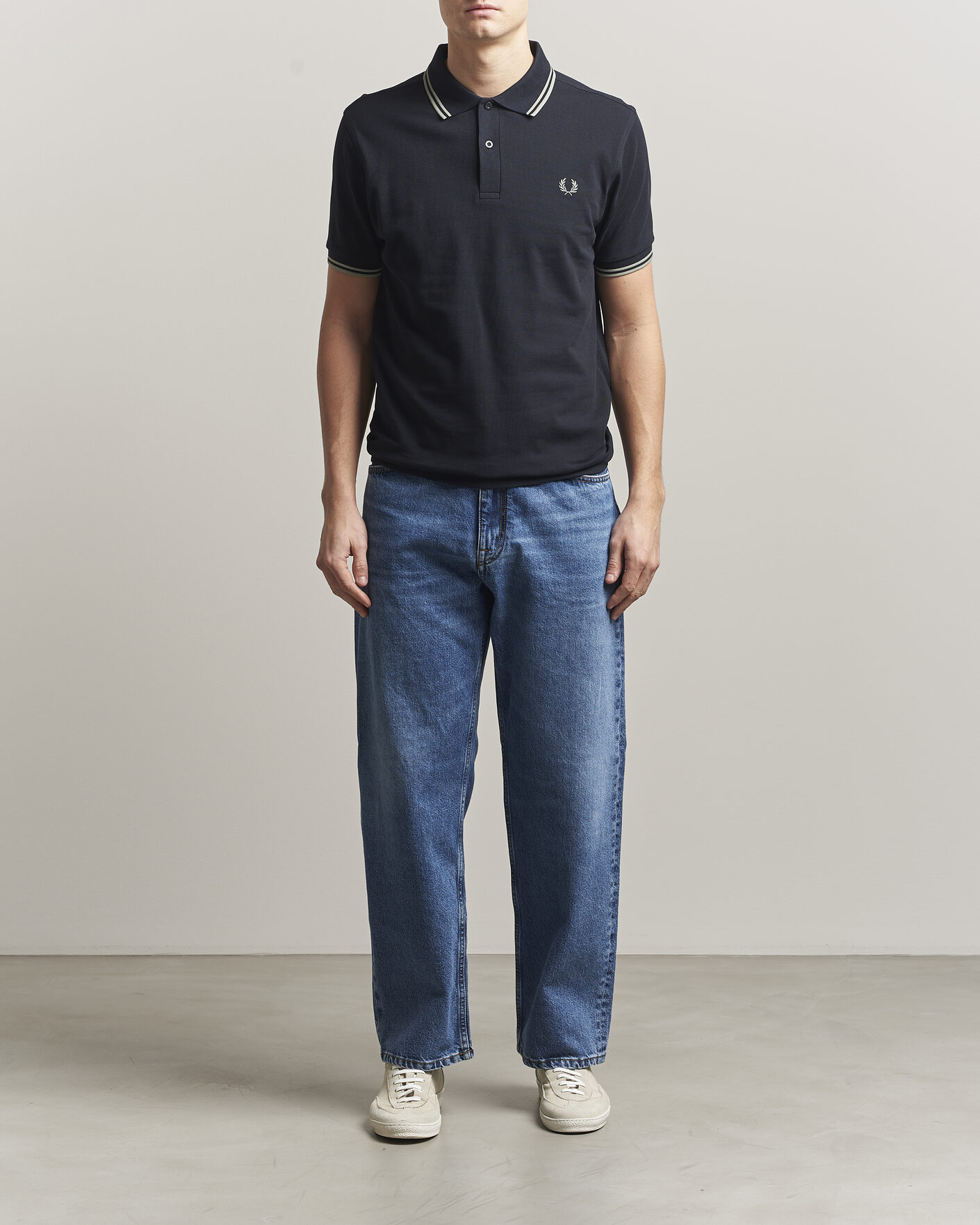 Heren | Polo's | Fred Perry | Twin Tipped Polo Shirt Navy