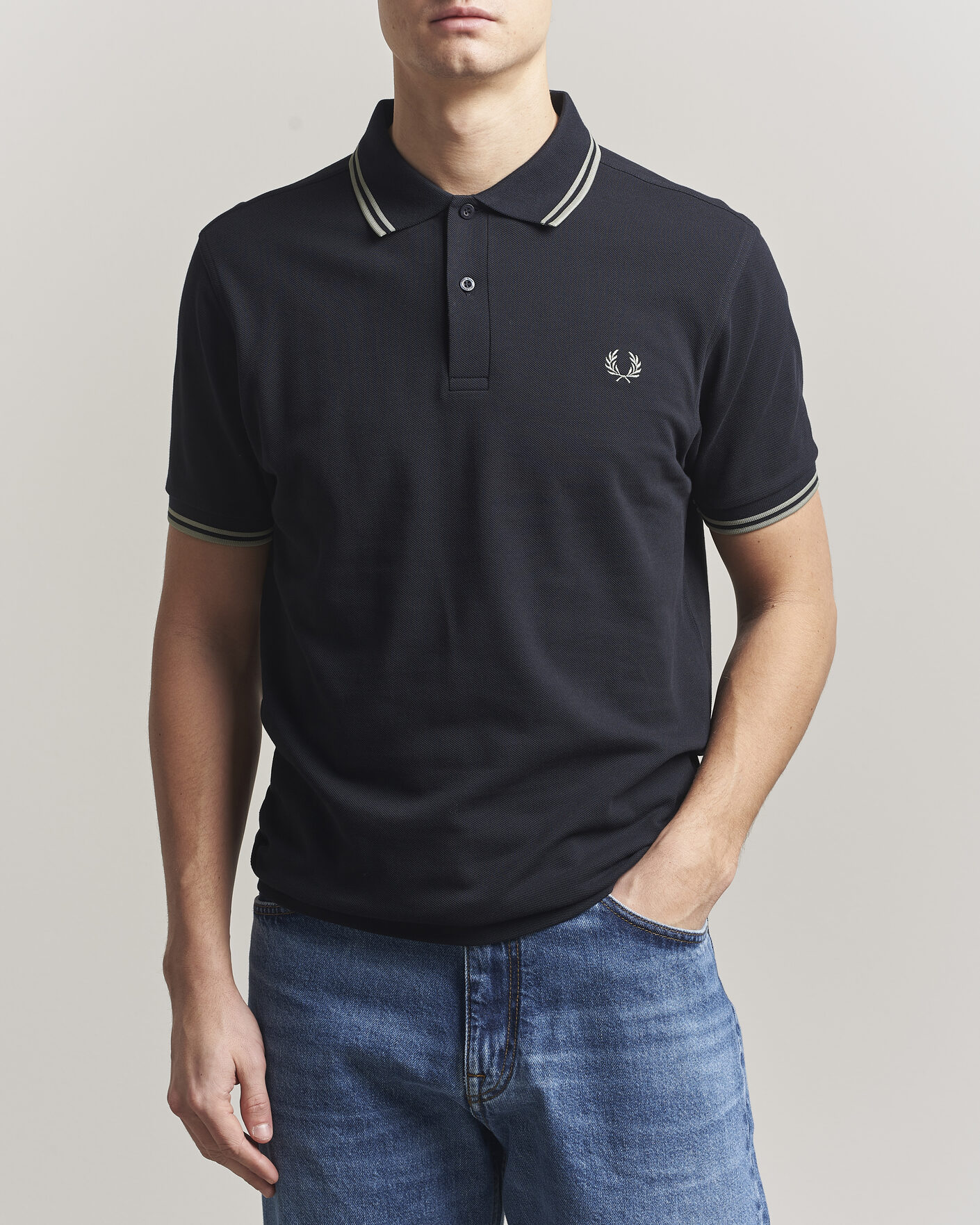 Heren | Polo's | Fred Perry | Twin Tipped Polo Shirt Navy