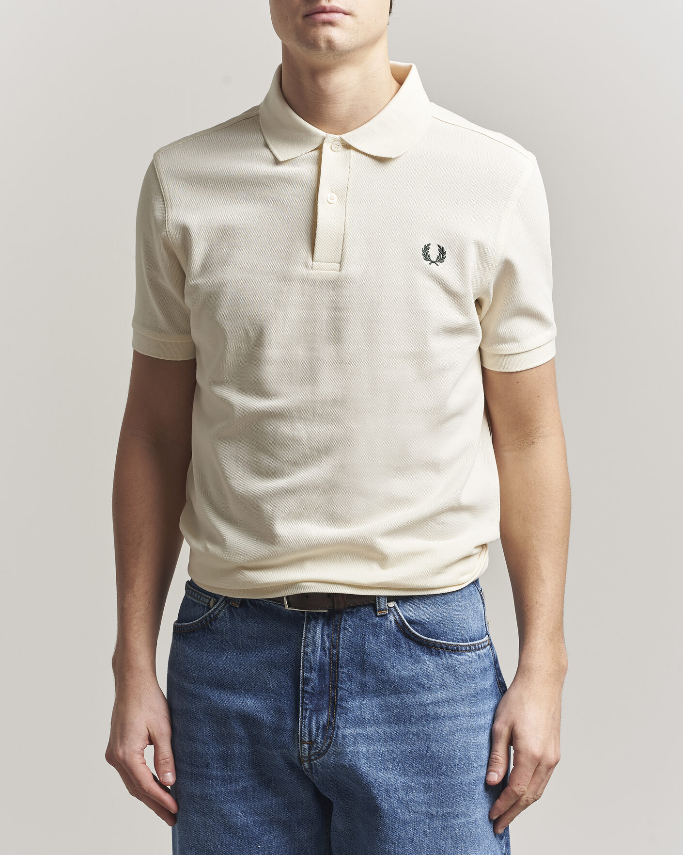 Heren | Polo's | Fred Perry | Plain Polo Ecru