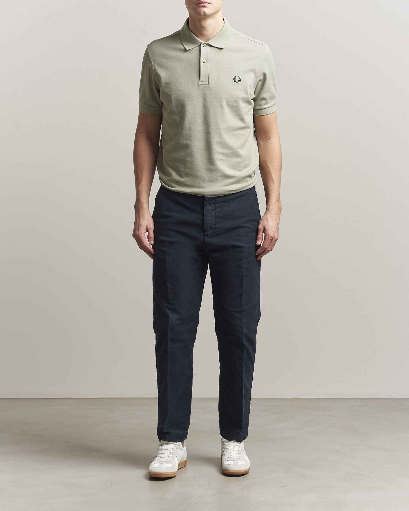 Heren | Polo's | Fred Perry | Plain Polo Seagrass Green