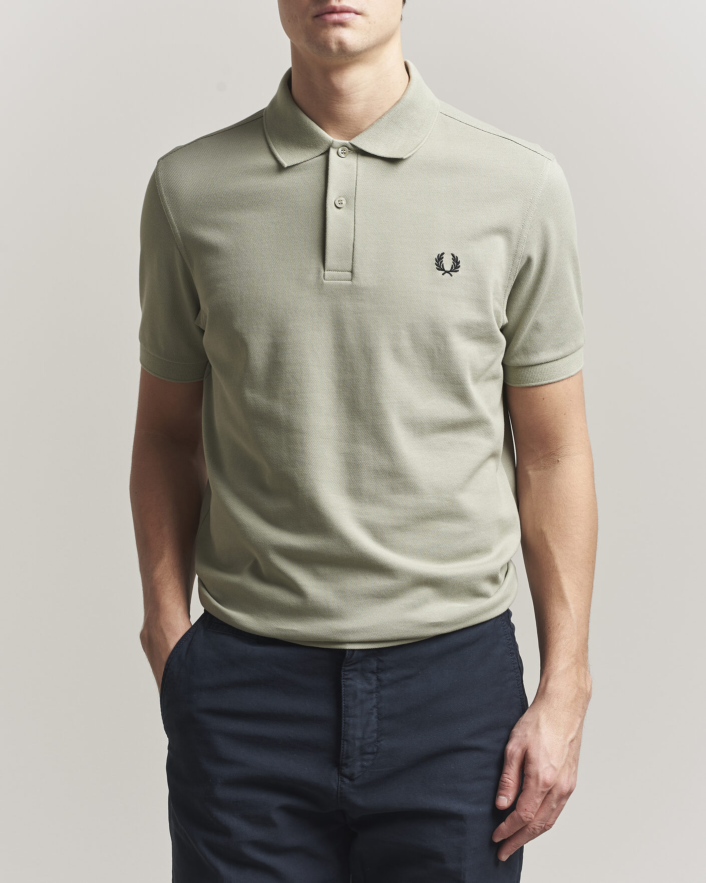 Heren | Polo's | Fred Perry | Plain Polo Seagrass Green