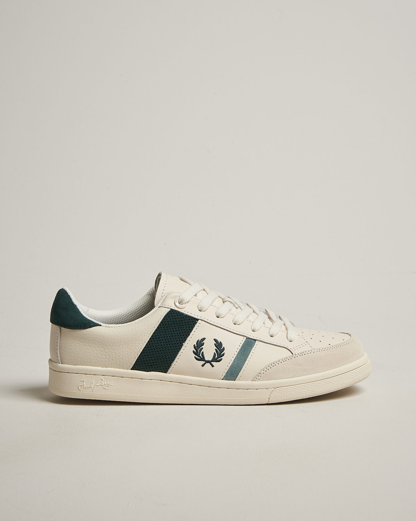 Heren | Sneakers | Fred Perry | B725 Leather/Suede Sneaker Ecru