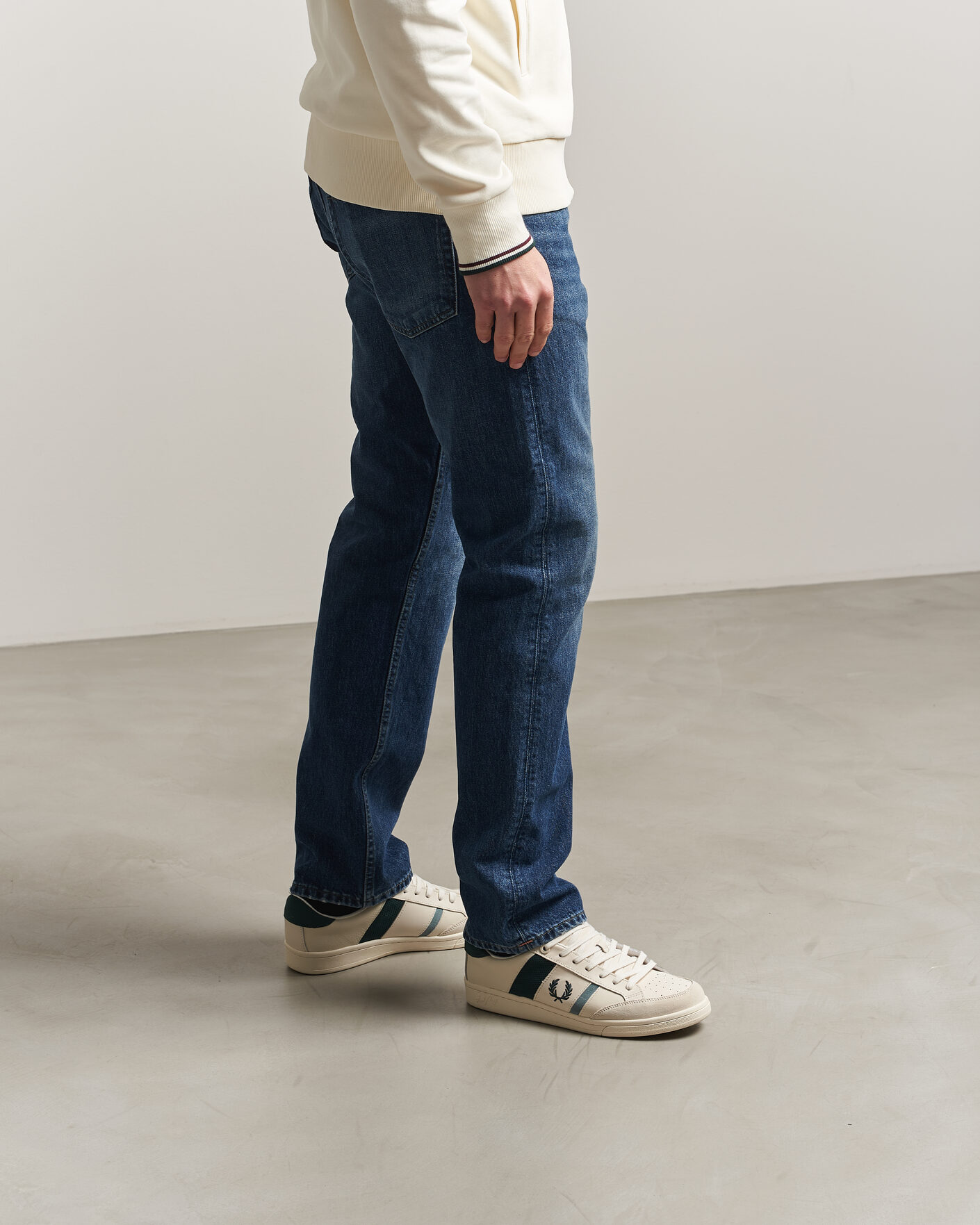 Heren | Sneakers | Fred Perry | B725 Leather/Suede Sneaker Ecru