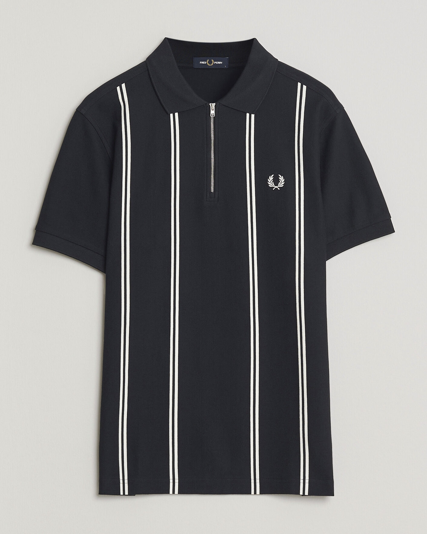 Heren | Polo's | Fred Perry | Vertical Striped Polo Navy
