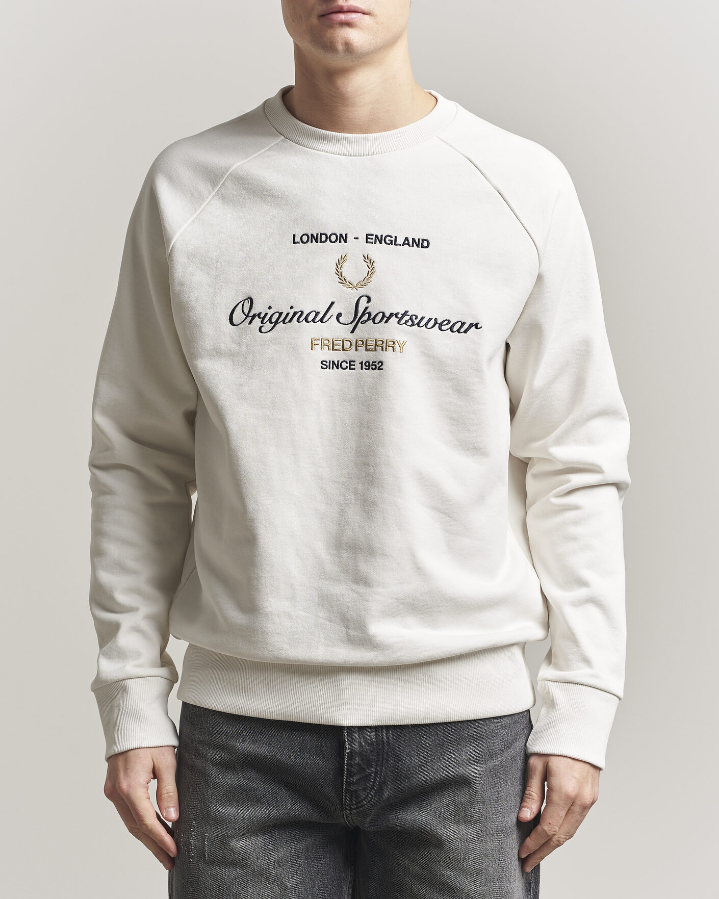 Heren | Truien | Fred Perry | Original Sportswear Sweatshirt Snow White