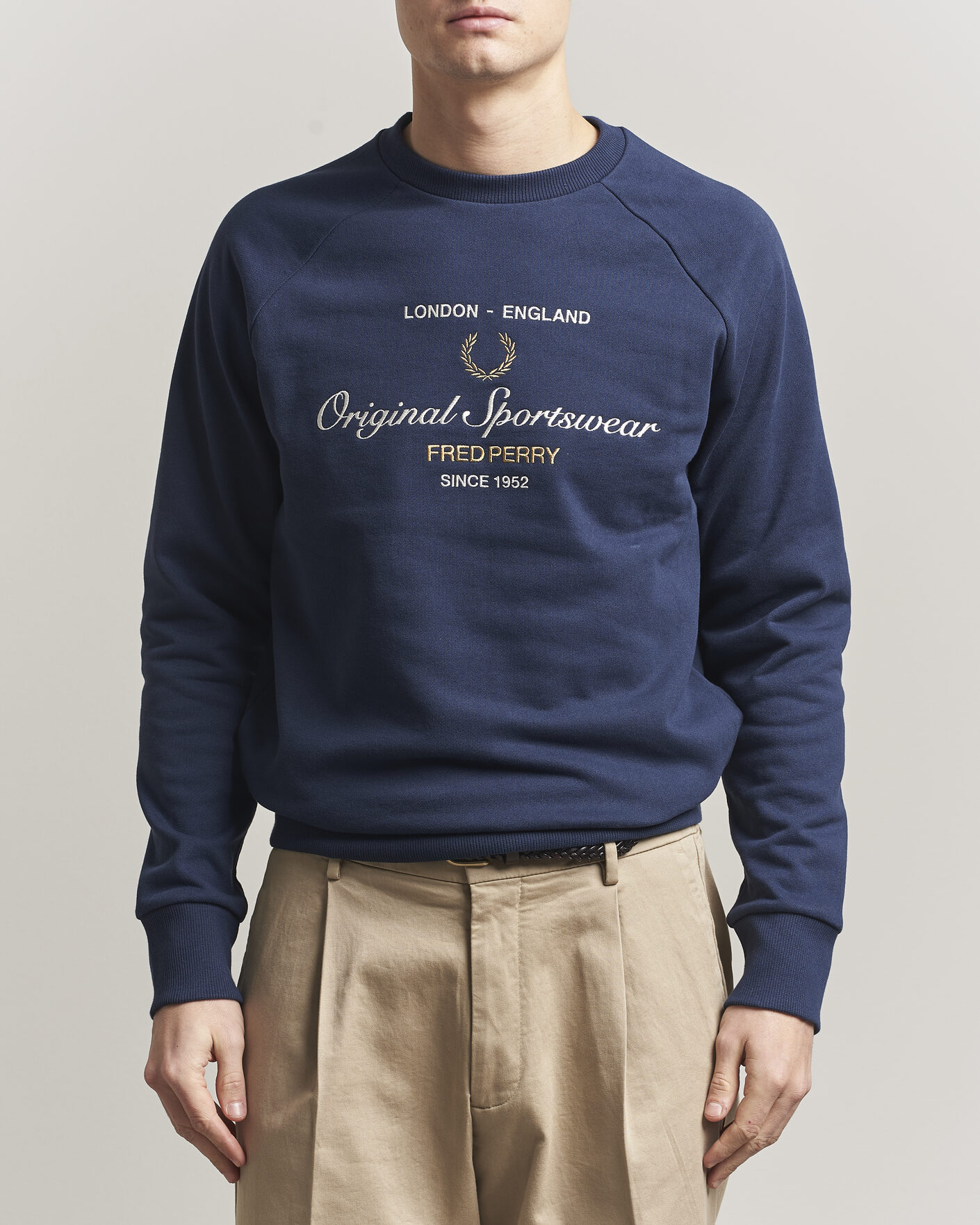 Heren | Truien | Fred Perry | Original Sportswear Sweatshirt Tennis Blue