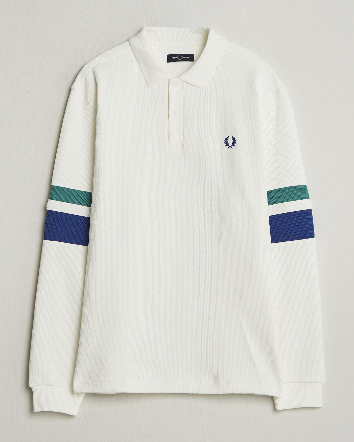 Heren | Truien | Fred Perry | Tipped Sleeve Rugger Snow White