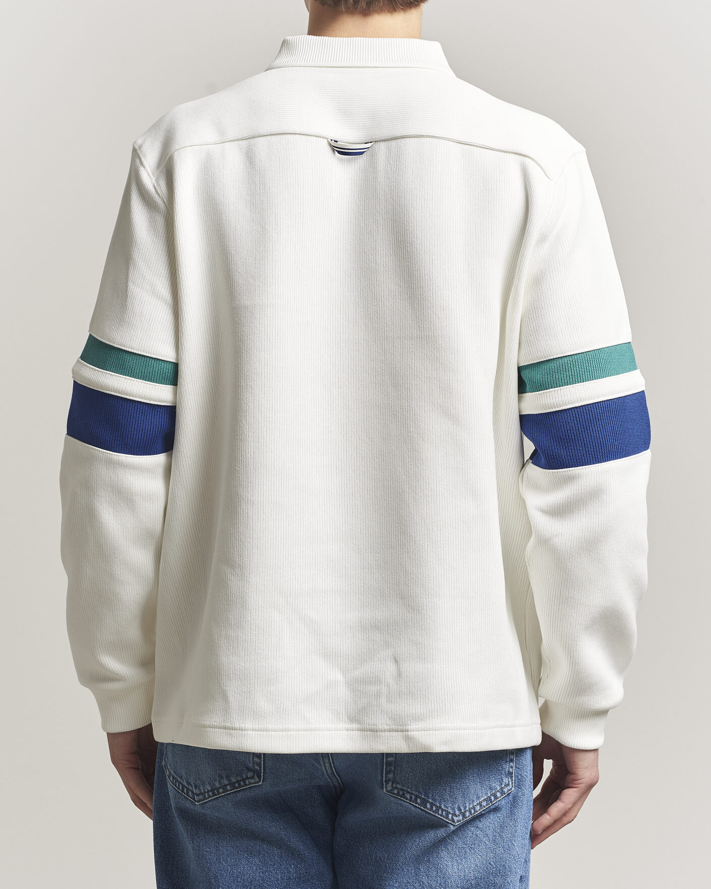 Heren | Truien | Fred Perry | Tipped Sleeve Rugger Snow White