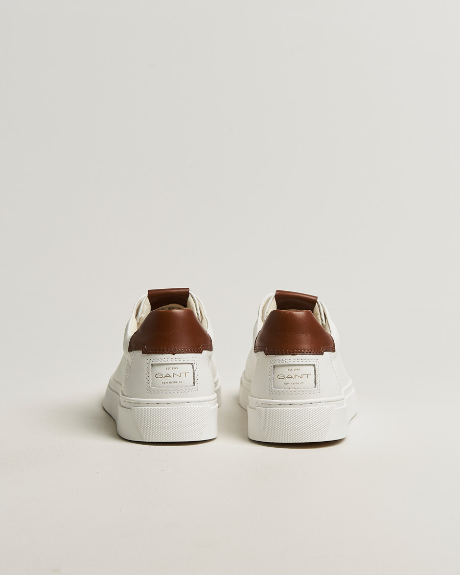 Heren | Sneakers | Gant | Mc Julien Leather Sneaker White/Dark Tan