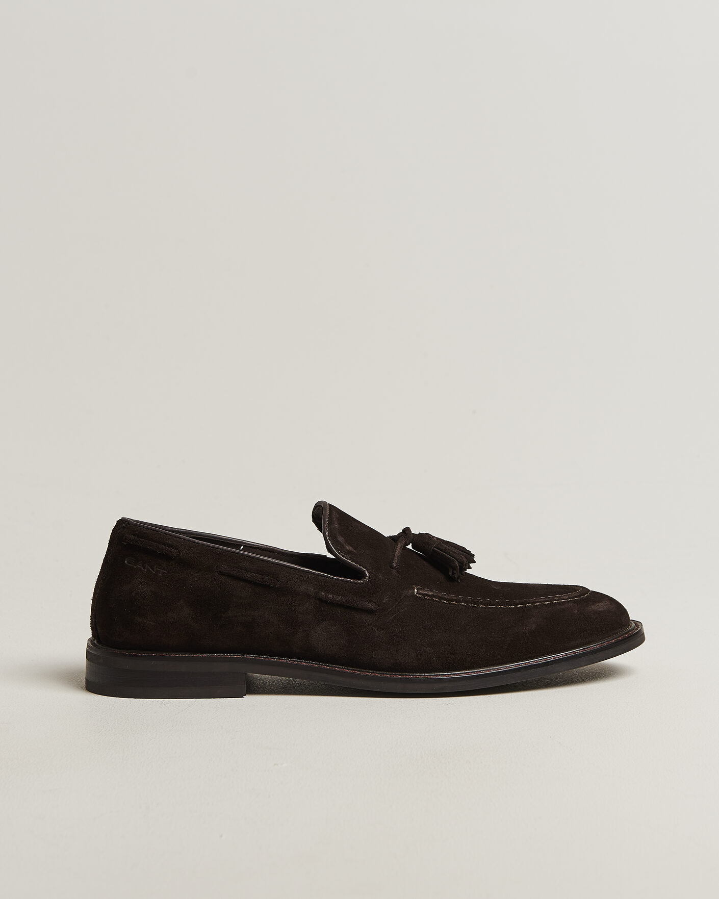 Heren | Instappers | GANT | Lozham Suede Tassle Loafer Dark Brown