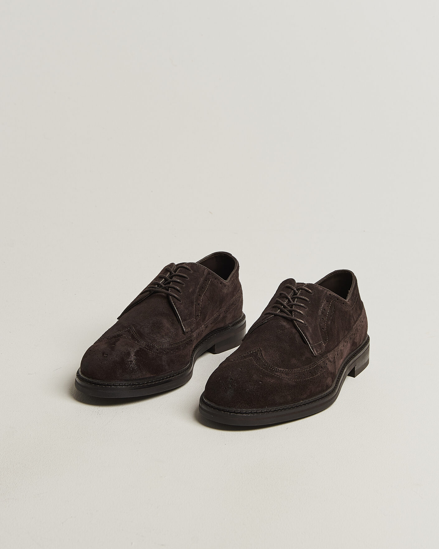 Heren | Brogues | GANT | Bidford Suede Brouge Dark Brown