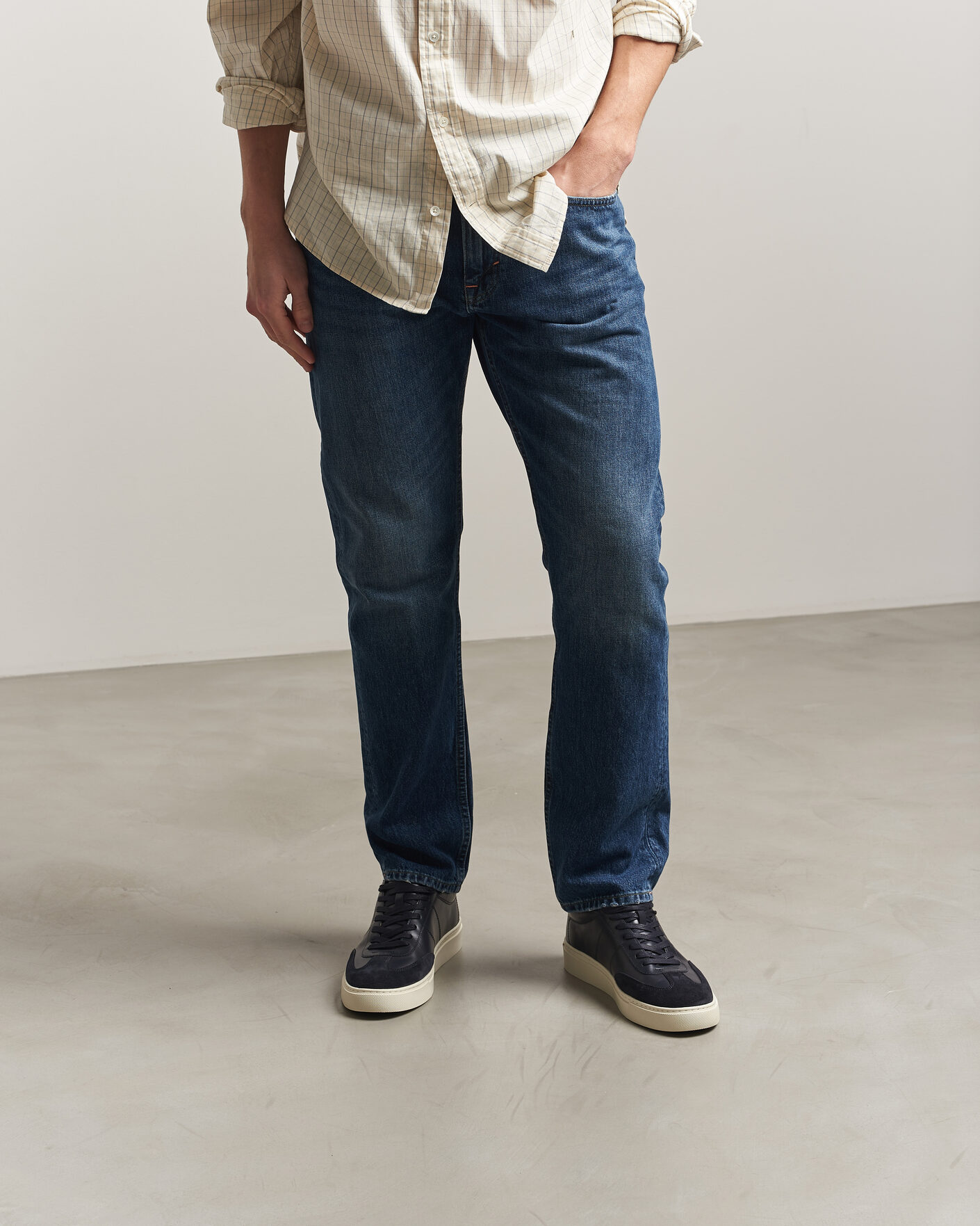 Heren | Sneakers | GANT | Mc Julien Leather/Suede Sneaker Marine